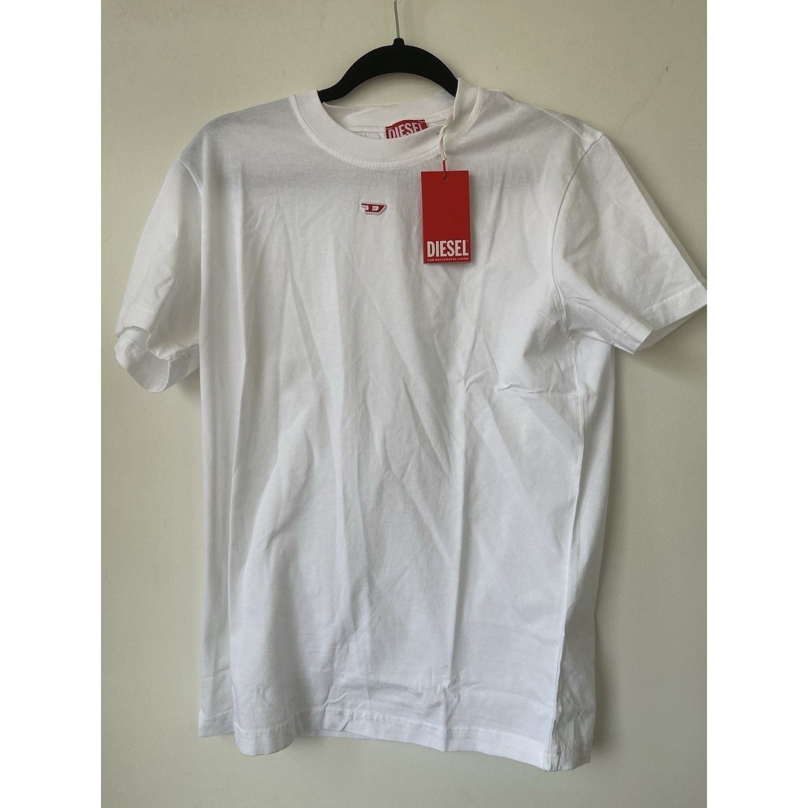 Diesel Diesel White Crewneck T-Shirt Embroidered Logo Tee New With Size US M / EU 48-50 / 2 - 5 Thumbnail