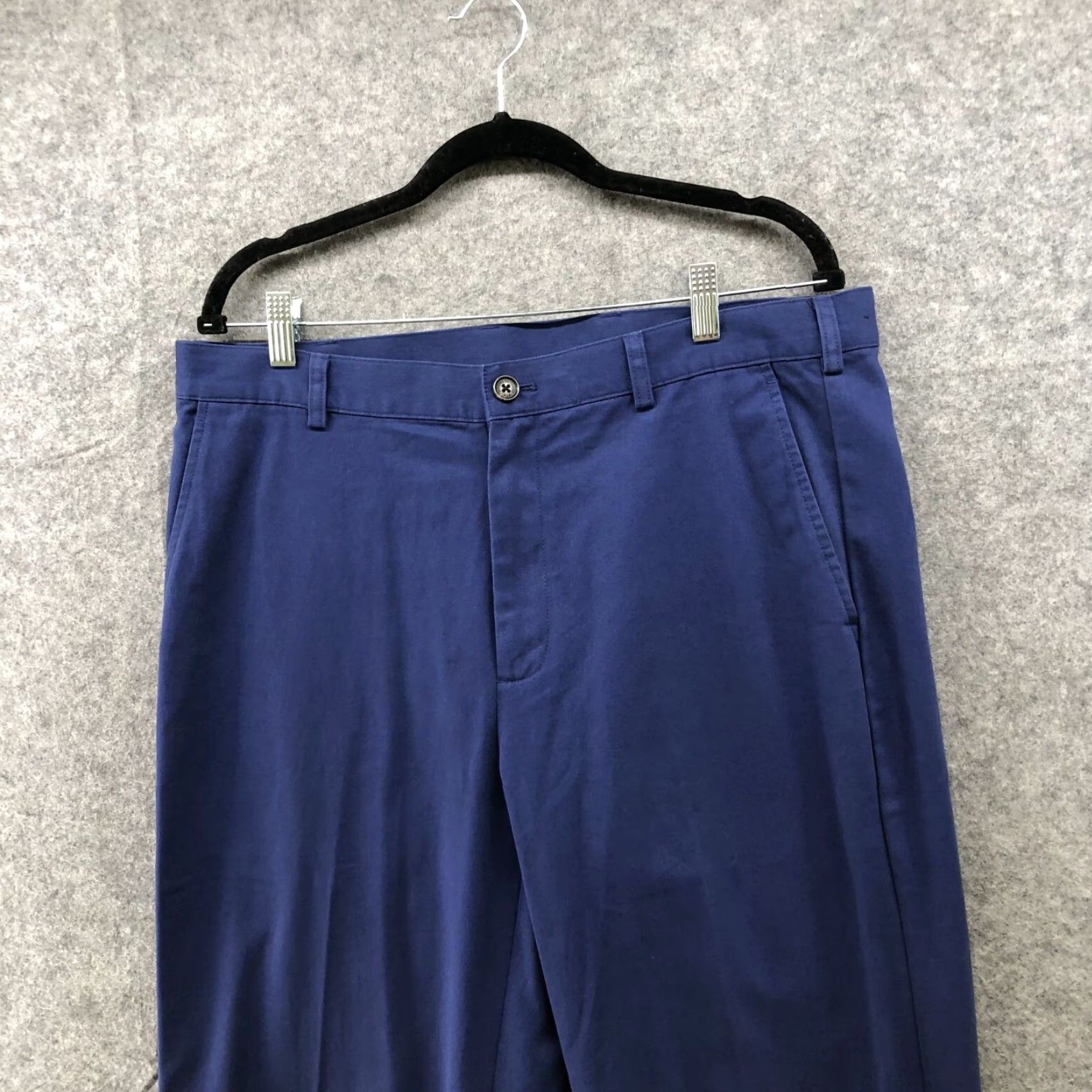 Brooks Brothers Brooks Brothers 346 Chino Pants Mens 36x32 Blue Flat Front Straight Leg Cotton Dress Casual Workwear Size US 36 / EU 52 - 3 Thumbnail