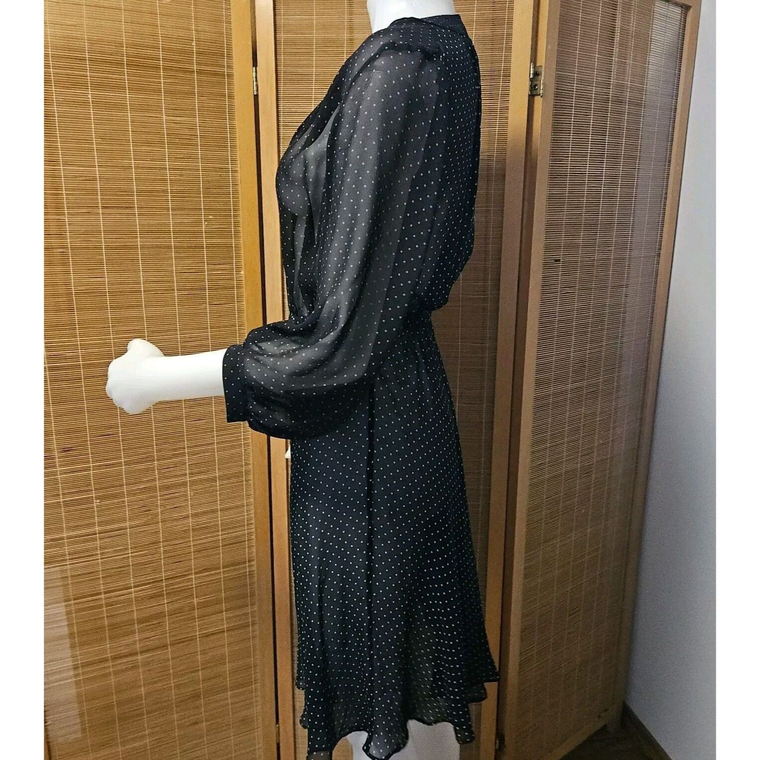 Akris Akris Mulberry Silk Dress Womens Small Sheer Black Two Tone Size S / US 4 / IT 40 - 3 Thumbnail