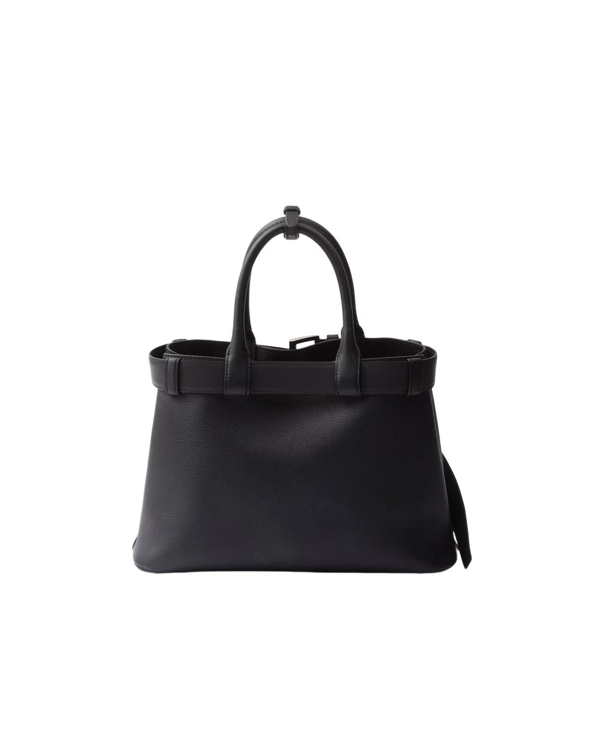 Prada PRADA Buckle Small Black Leather Top Handle Bag New Size ONE SIZE - 3 Thumbnail