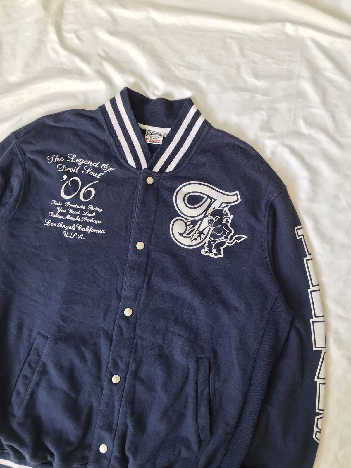 Tedman RARE Japanese Tedman Varsity Jacket Lucky Devil Military Size US XXL / EU 58 / 5 - 2 Thumbnail