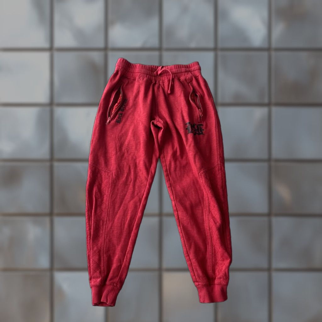 Vintage VINTAGE Rock Revival Sweatpants Mens S Red Adjustable Waist Sweat Pants 90s Y2K Activewear Size US 29 - 1 Thumbnail