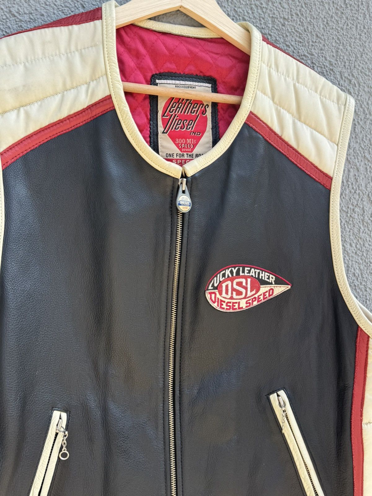 Diesel × Diesel Black Gold Diesel Leather Vest Performance 300 M1s Super Sonic Size Size US XL / EU 56 / 4 - 3 Thumbnail