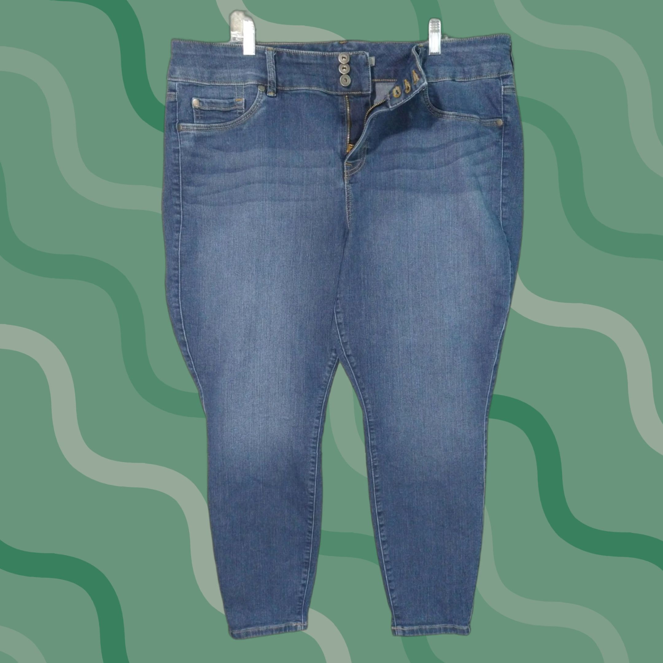 Torrid Torrid Jeans Womens 22S Blue Denim Jegging High Rise Ankle Stretch 5-Pocket Plus Size 22 Womens Jeans Size 40" / US 18 - 1 Thumbnail