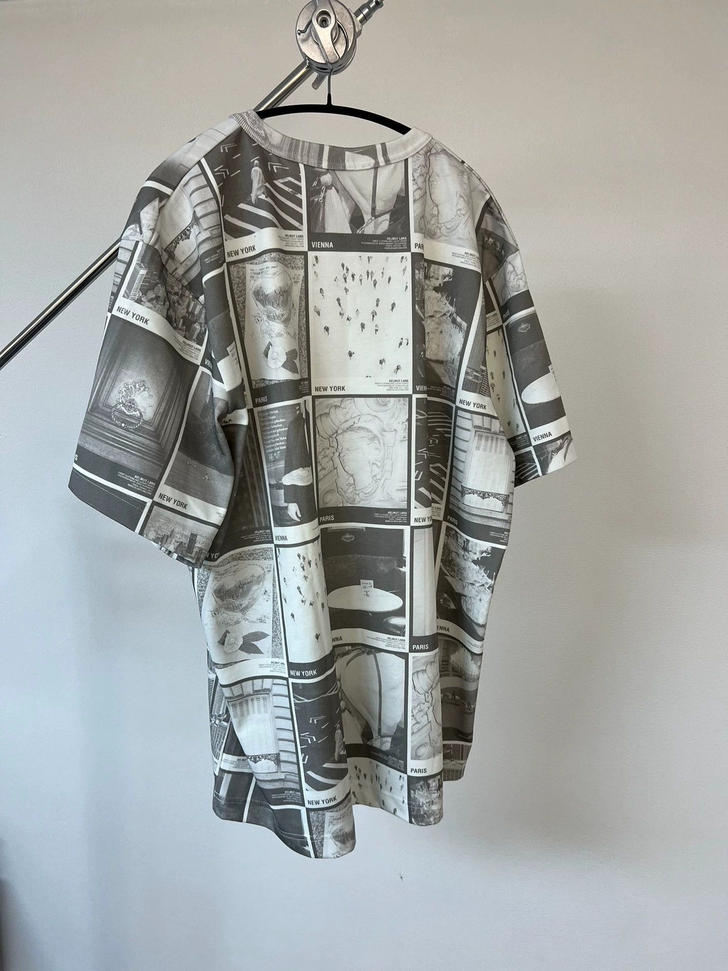 Helmut Lang Helmut Lang Newspaper Print T-Shirt Size US XL / EU 56 / 4 - 4 Thumbnail