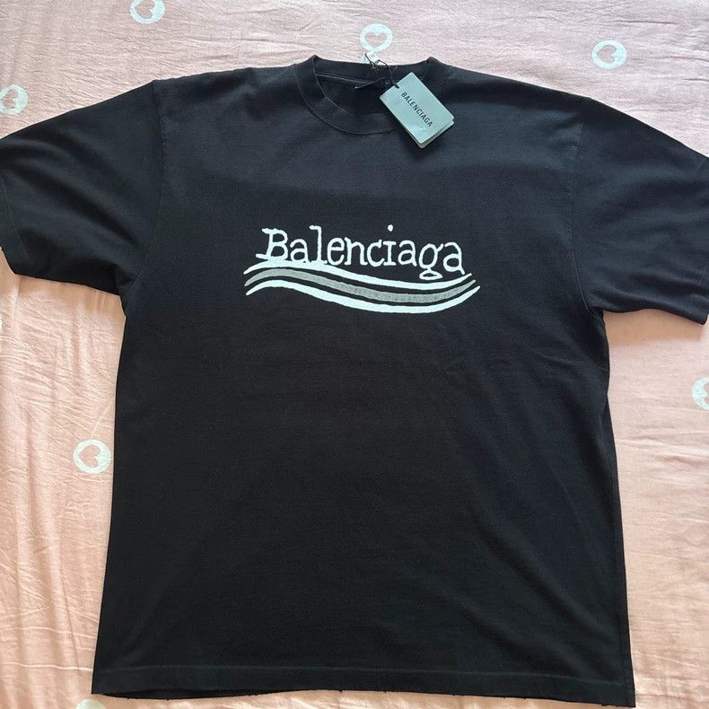 Balenciaga Balenciaga Black Graffiti Coke Tee - dmc Size US M / EU 48-50 / 2 - 1 Thumbnail