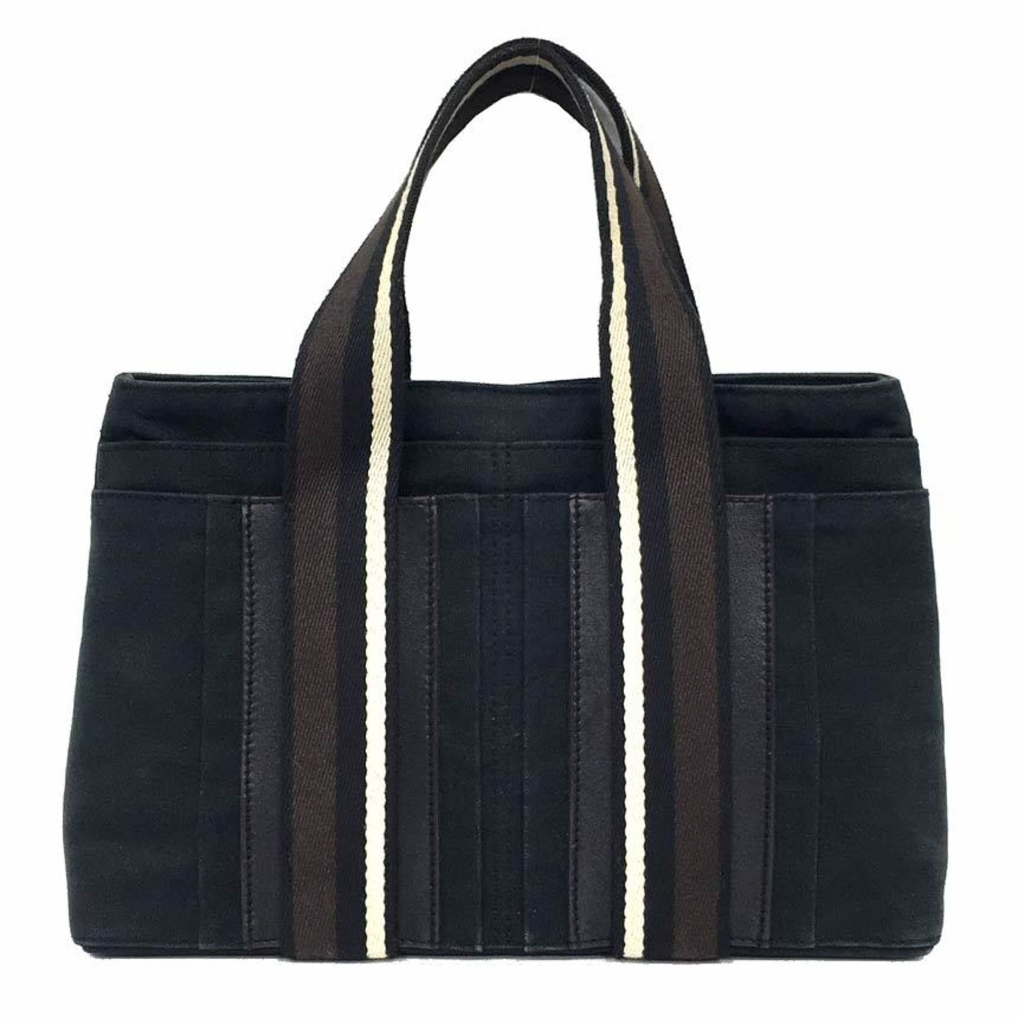 Hermes Hermes Troca Horizontal PM Tote Bag Canvas x Leather Black Size ONE SIZE - 1 Thumbnail
