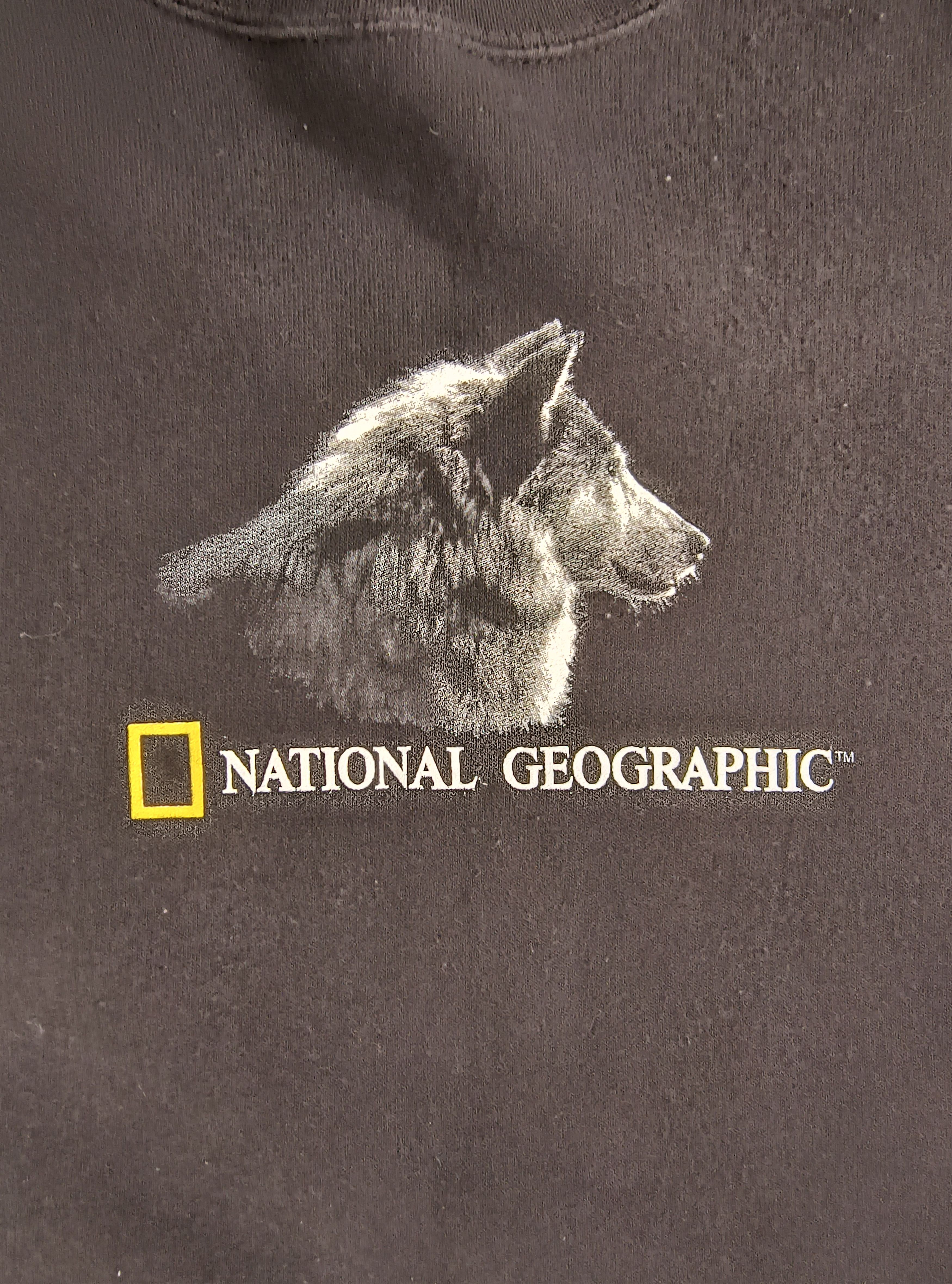 Vintage Vintage National Geographic gray wolf crewneck sweatshirt Size US XXL / EU 58 / 5 - 4 Thumbnail