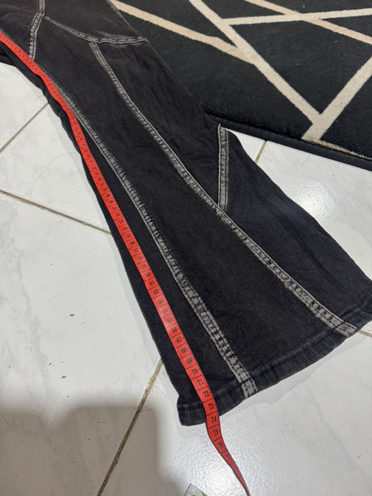 Le Grande Bleu (L.G.B.) FLARED STRETCH DENIM PANTS JAPANESE STYLED Size US 29 - 8 Thumbnail