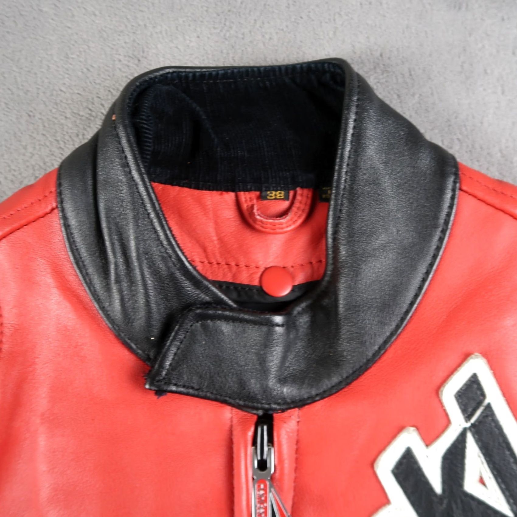 Vintage VINTAGE Hein Gericke Kawasaki Racing Leather Jacket Unisex Adults 38 Red Black Motorcycle 80s 90s Art Size US XXS / EU 40 - 6 Thumbnail
