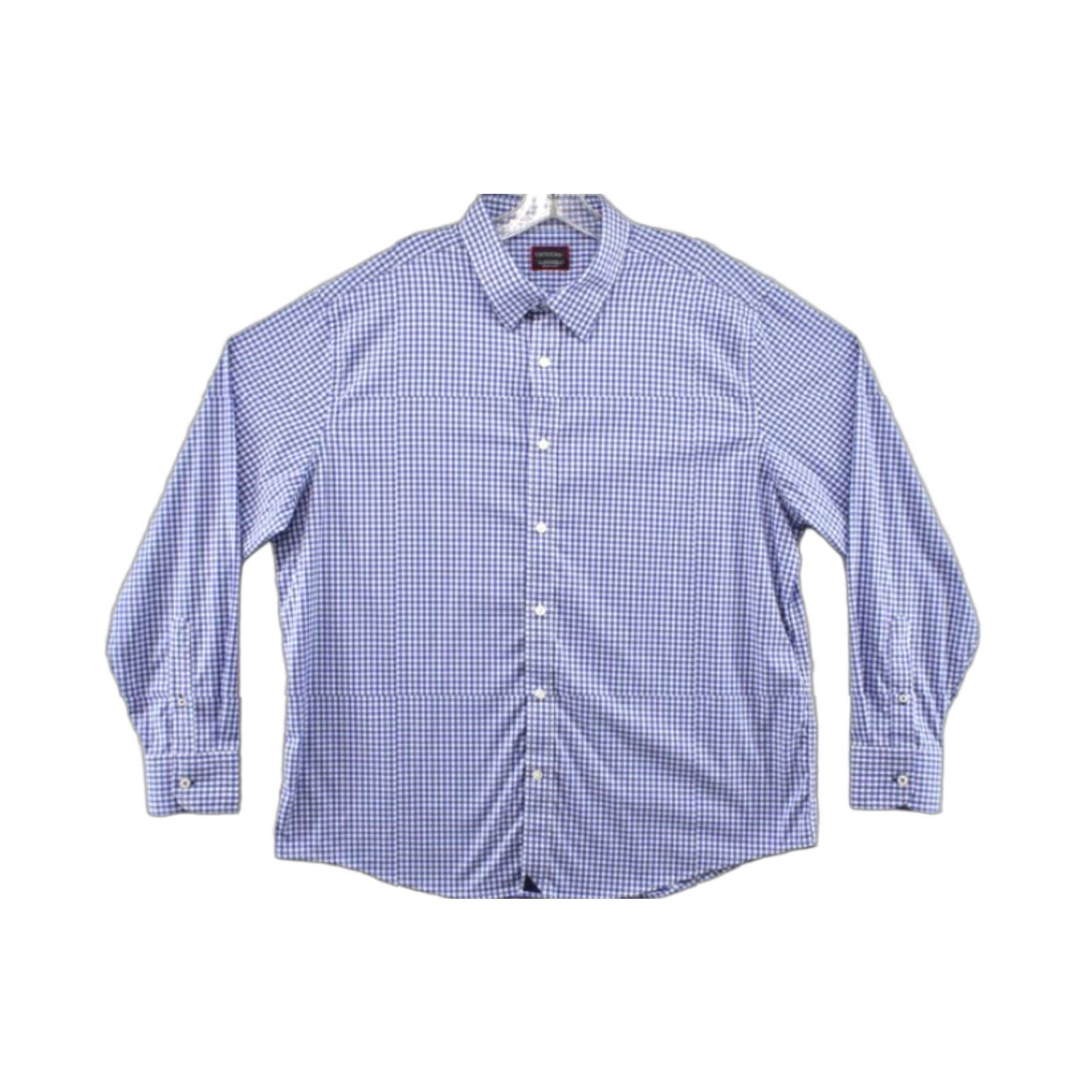 UNTUCKit UNTUCKit Button-Up Shirt Men’s XXL Blue White Gingham Check Nylon Spandex Preppy Casual Dressy Classic Comfort Size US XXL / EU 58 / 5 - 1 Thumbnail
