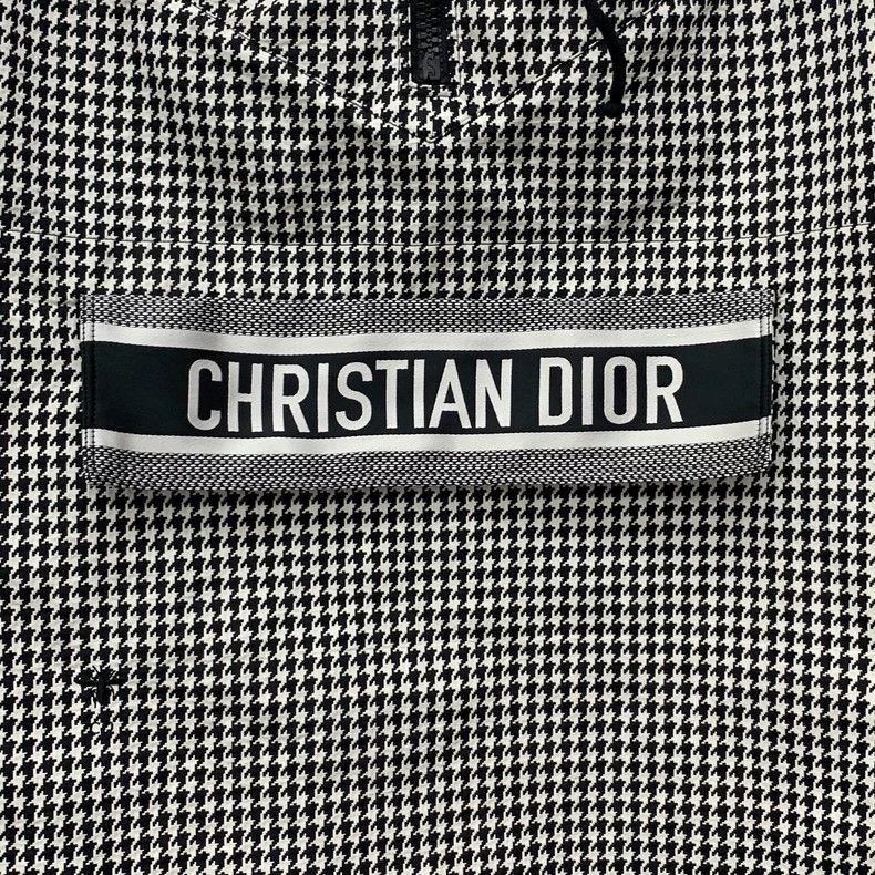 Dior Christian Dior Hooded Houndstooth Jacket-2506 Size XS / US 0-2 / IT 36-38 - 5 Thumbnail