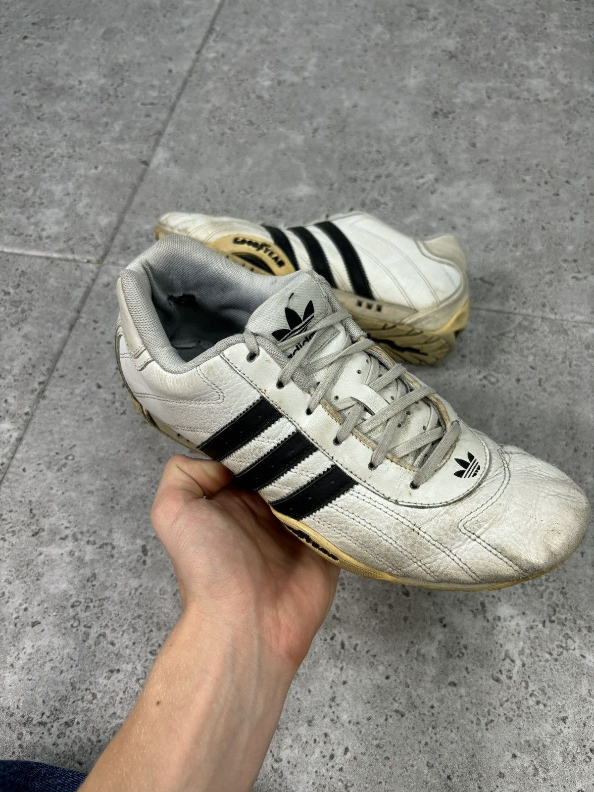 Adidas × Vintage 2000s Adidas Good Year Racing Shoes Leather Y2K Size US 9 / EU 42 - 2 Thumbnail