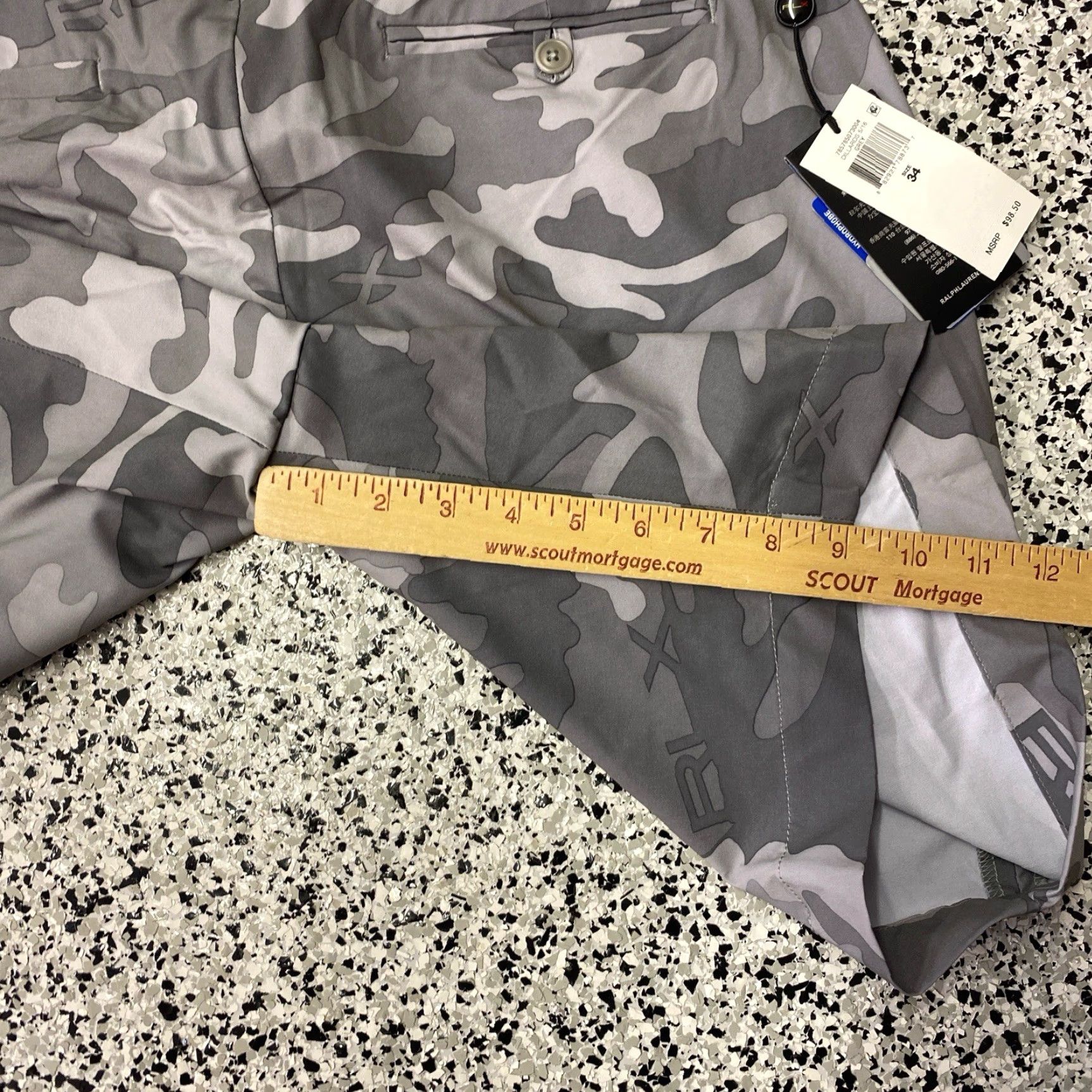 RLX Ralph Lauren NWT RLX Ralph Lauren Mens Golf Shorts Grey Camo Stretch Performance 9” Inseam 34 NWT Size US 34 / EU 50 - 7 Thumbnail