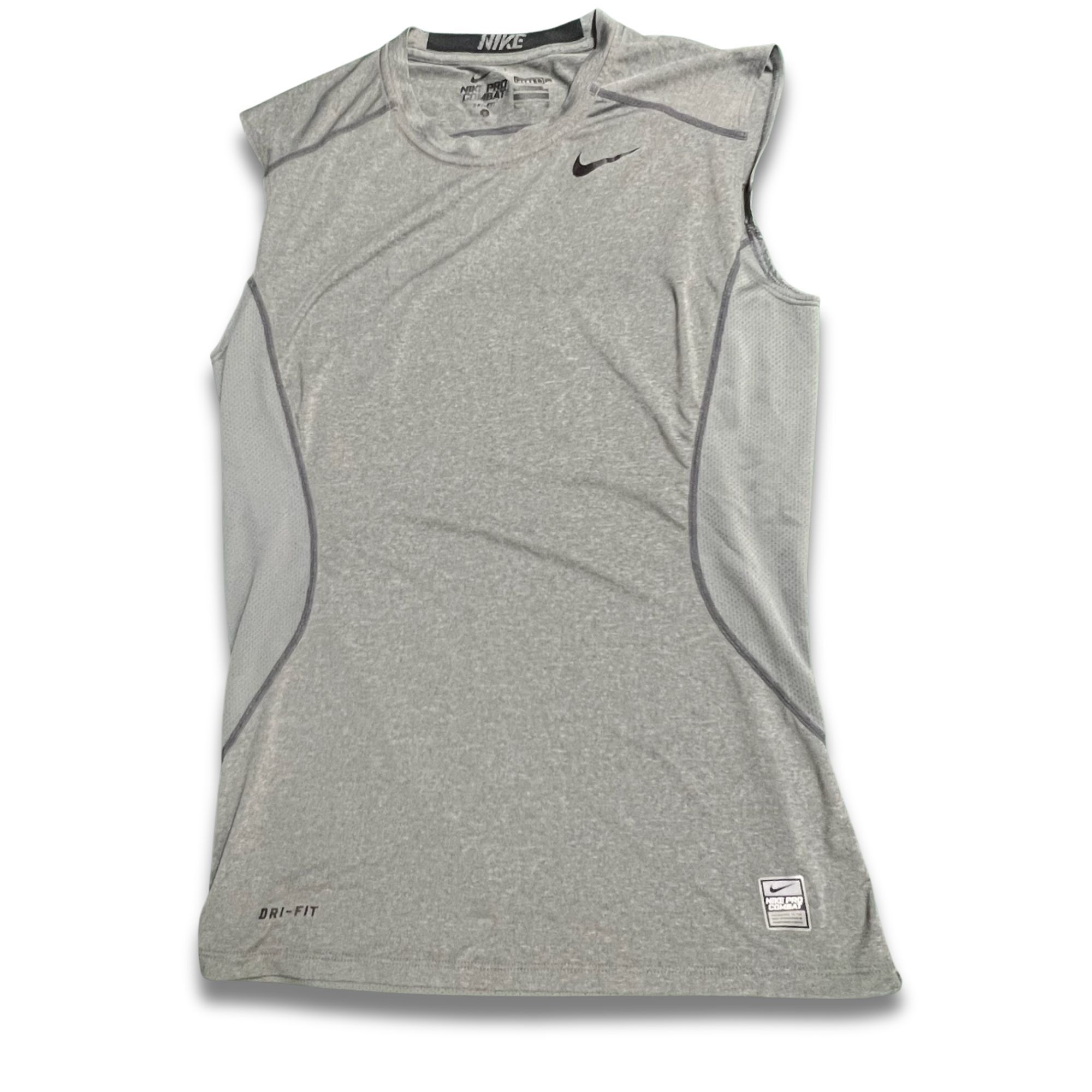 Nike Nike Pro Combat Dri-Fit Sleeveless Top Fitted Gray Small Lig Size US S / EU 44-46 / 1 - 2 Thumbnail