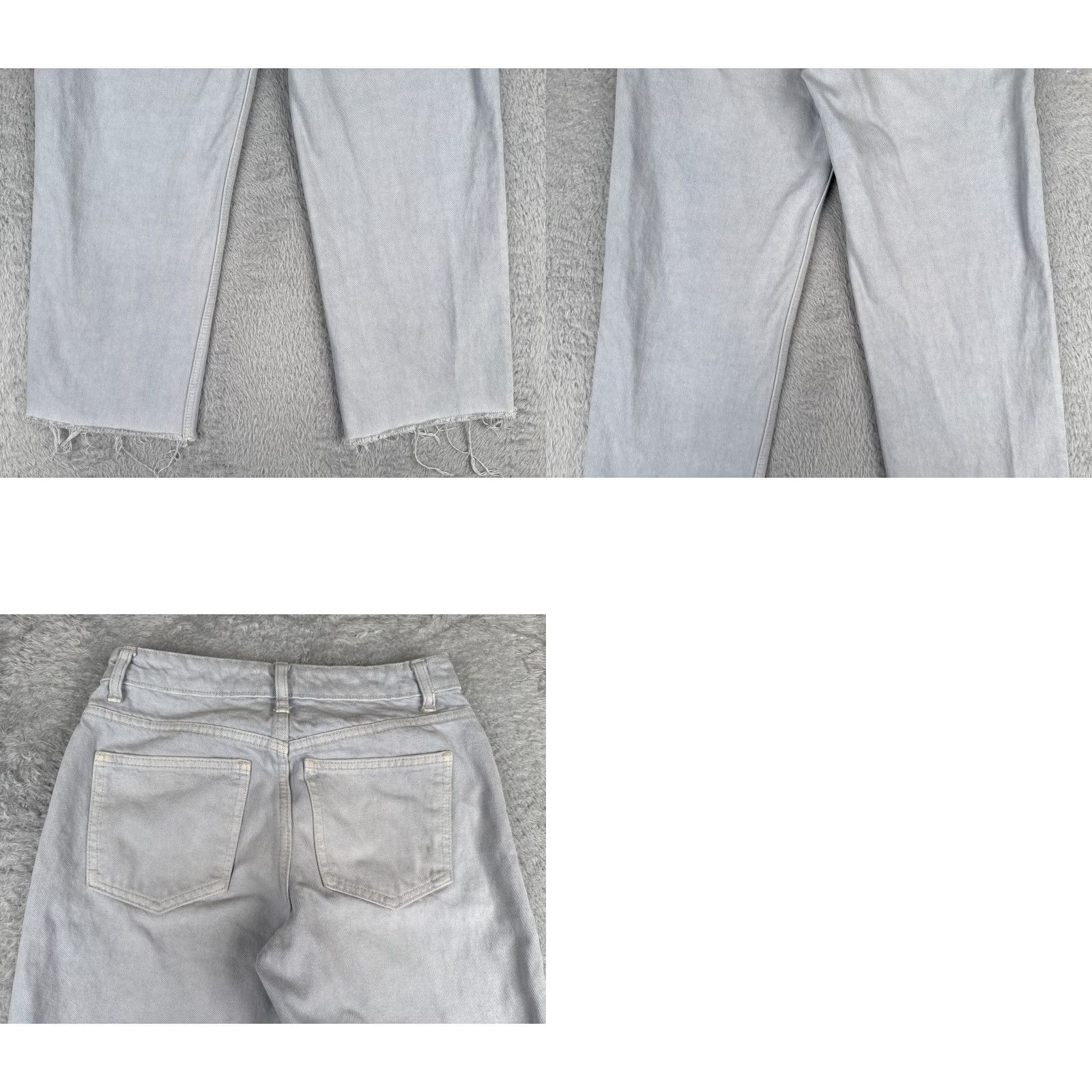 Zara Zara Jeans Womens 2 Blue Denim The Grunge Pant Wide Leg Mid Rise Cotton 27x25 Size 26" / US 2 / IT 38 - 10 Thumbnail