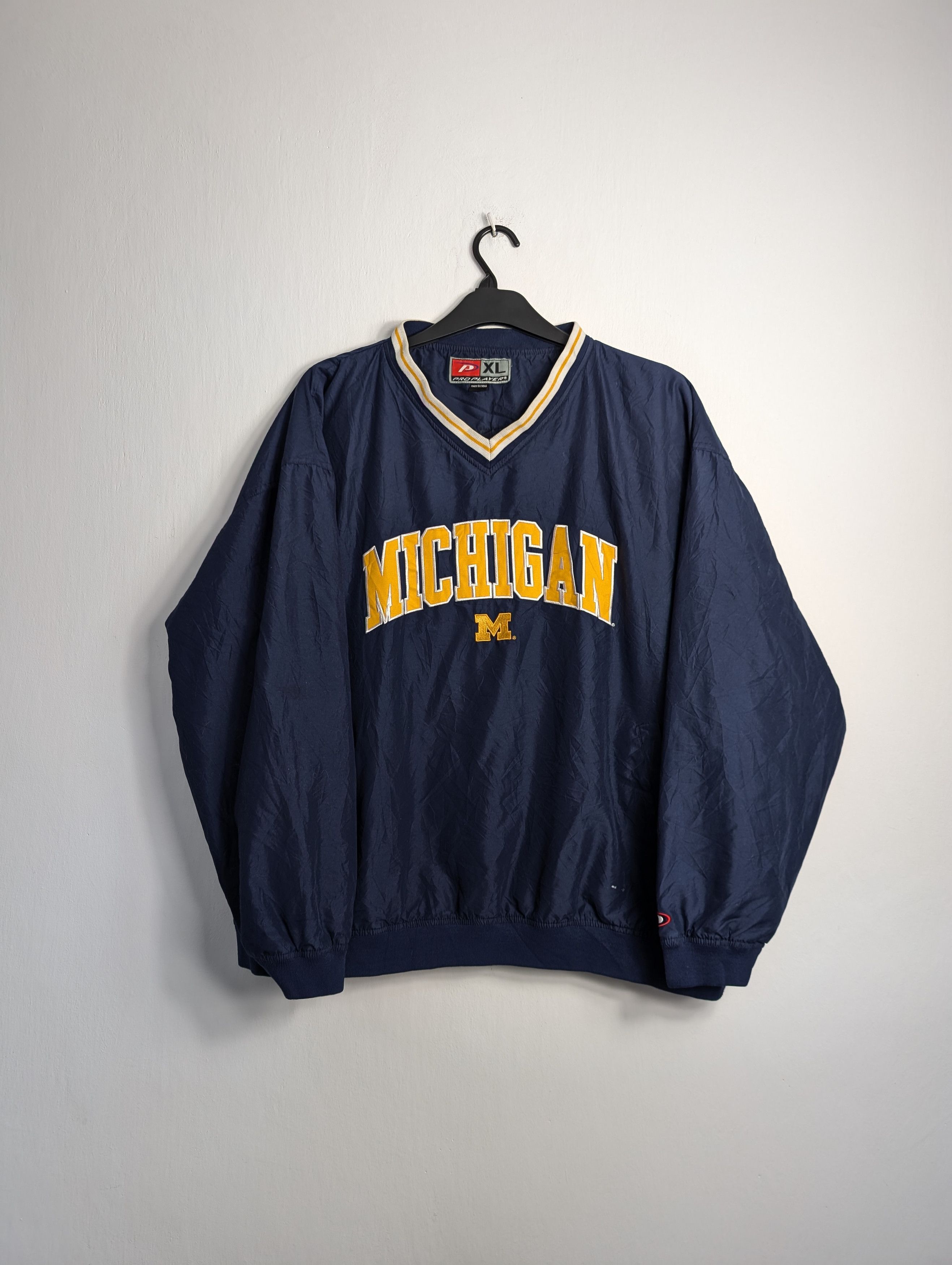 Pro Player Vintage Pro Player Michigan College Pullover Jacket Size US XL / EU 56 / 4 - 1 Thumbnail