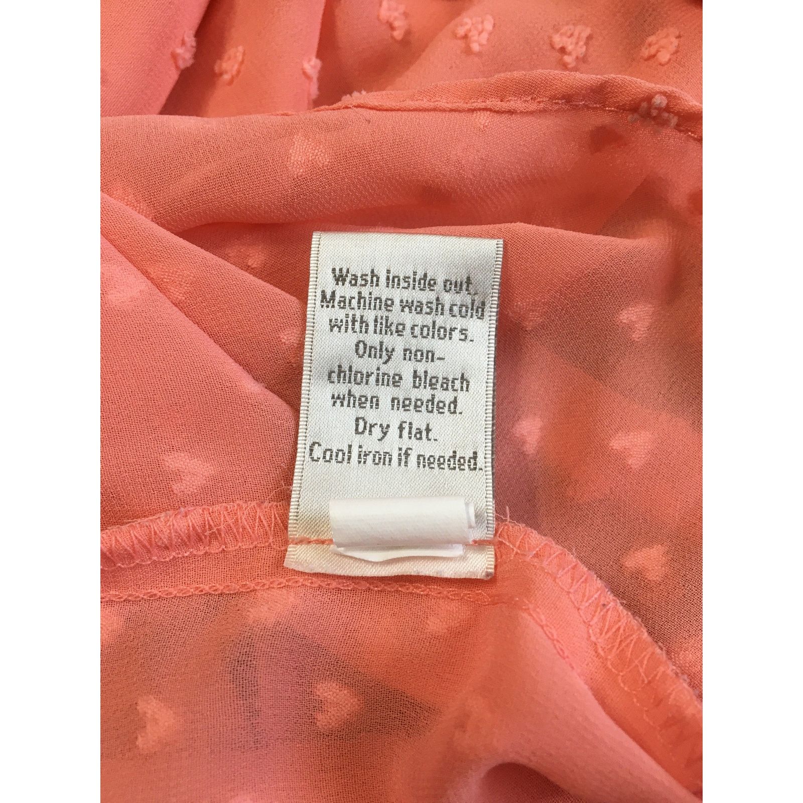 Other LC Lauren Conrad Medium Sheer Peach Top 3/4 Sleeve Size M / US 6-8 / IT 42-44 - 5 Thumbnail