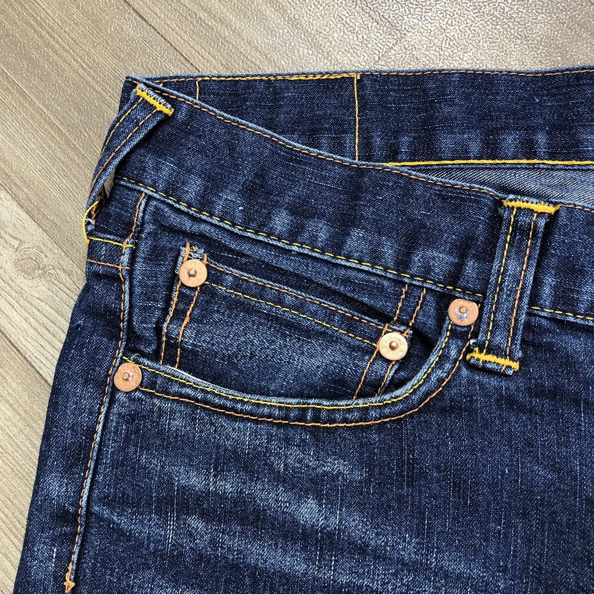 Evisu × Japanese Brand × Vintage 2000s Evisu Donna Pink Logo Faded Blue Jeans Pants Size 29" - 13 Thumbnail