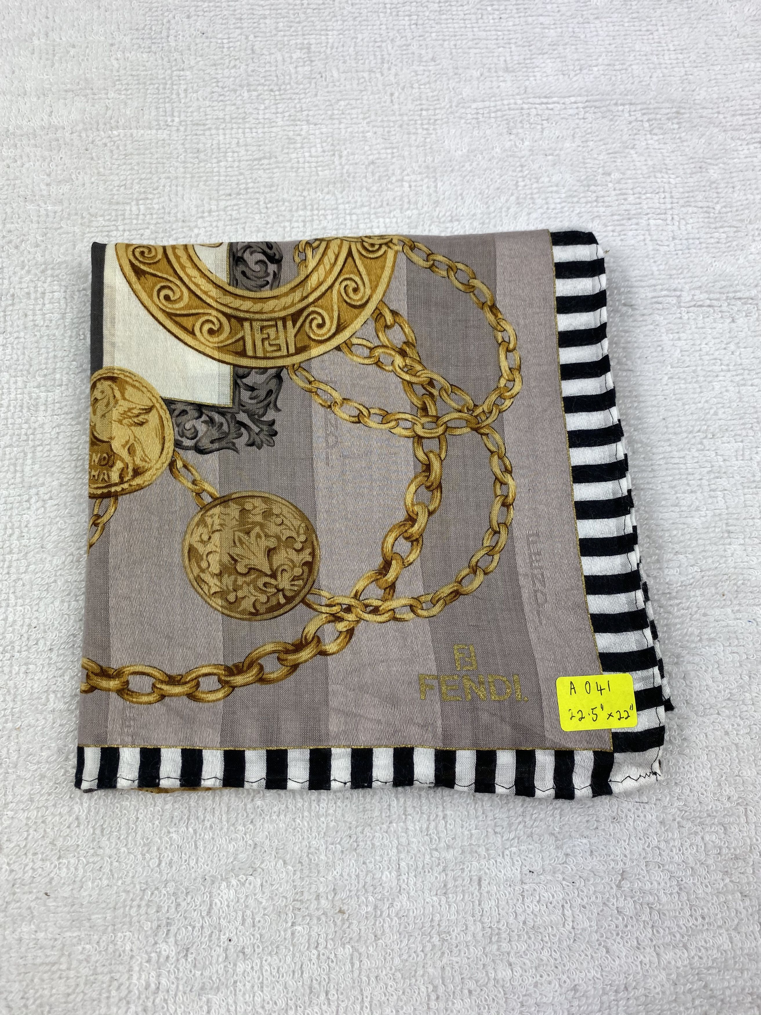 Vintage Fendi Handkerchief / Bandana / Neckerchief A041 Size ONE SIZE - 7 Thumbnail