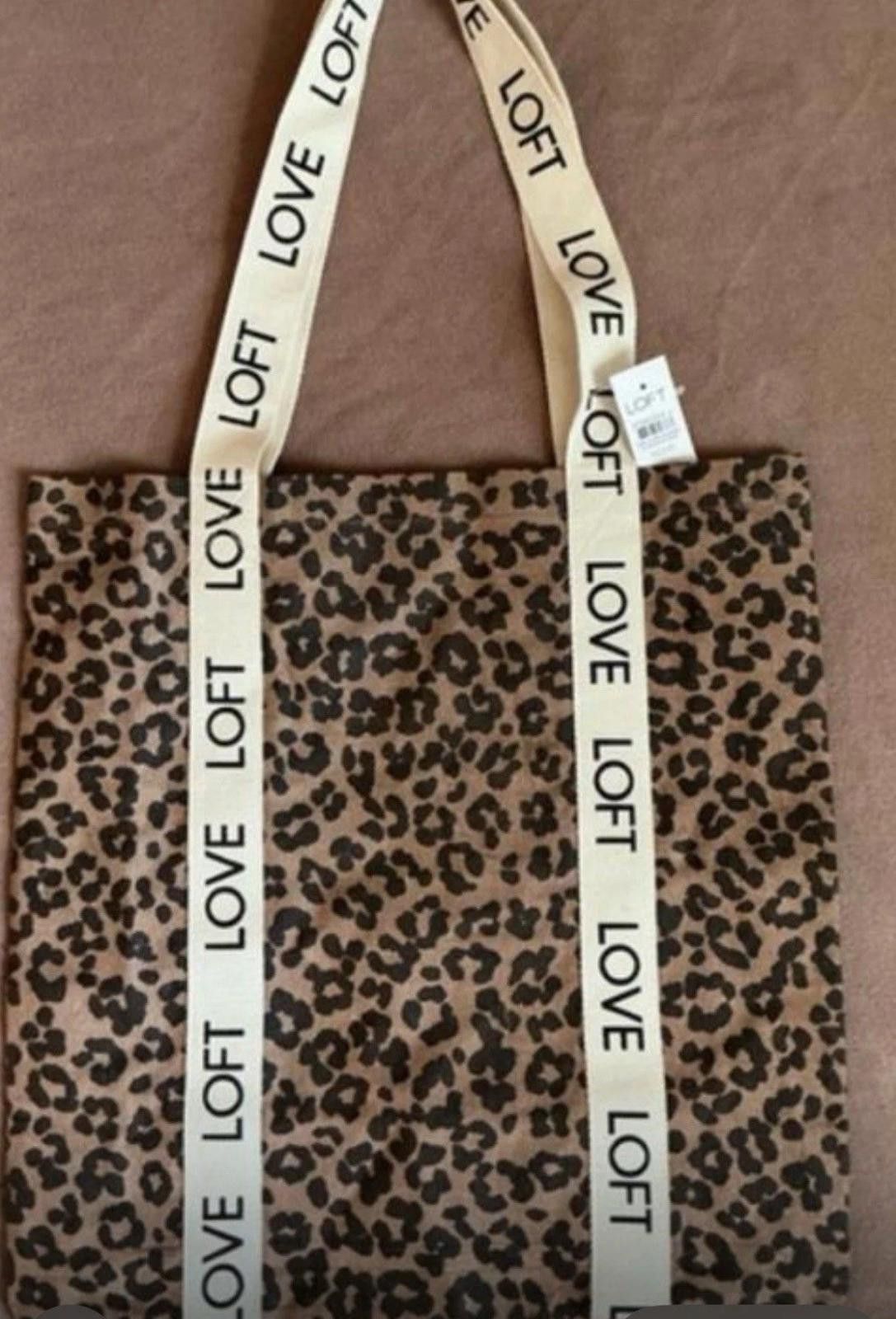 Ann Taylor Ann Taylor Loft Canvas Shopping Tote Bag Brand New Size ONE SIZE - 1 Thumbnail