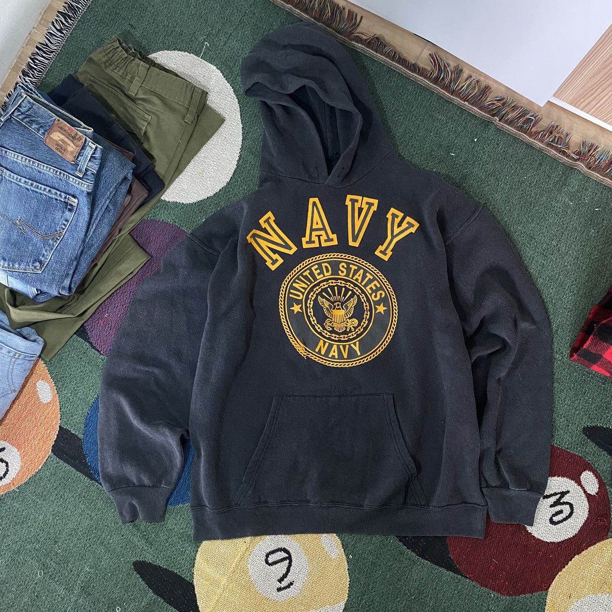 Other Vintage Navy hoodie Size US S / EU 44-46 / 1 - 1 Thumbnail