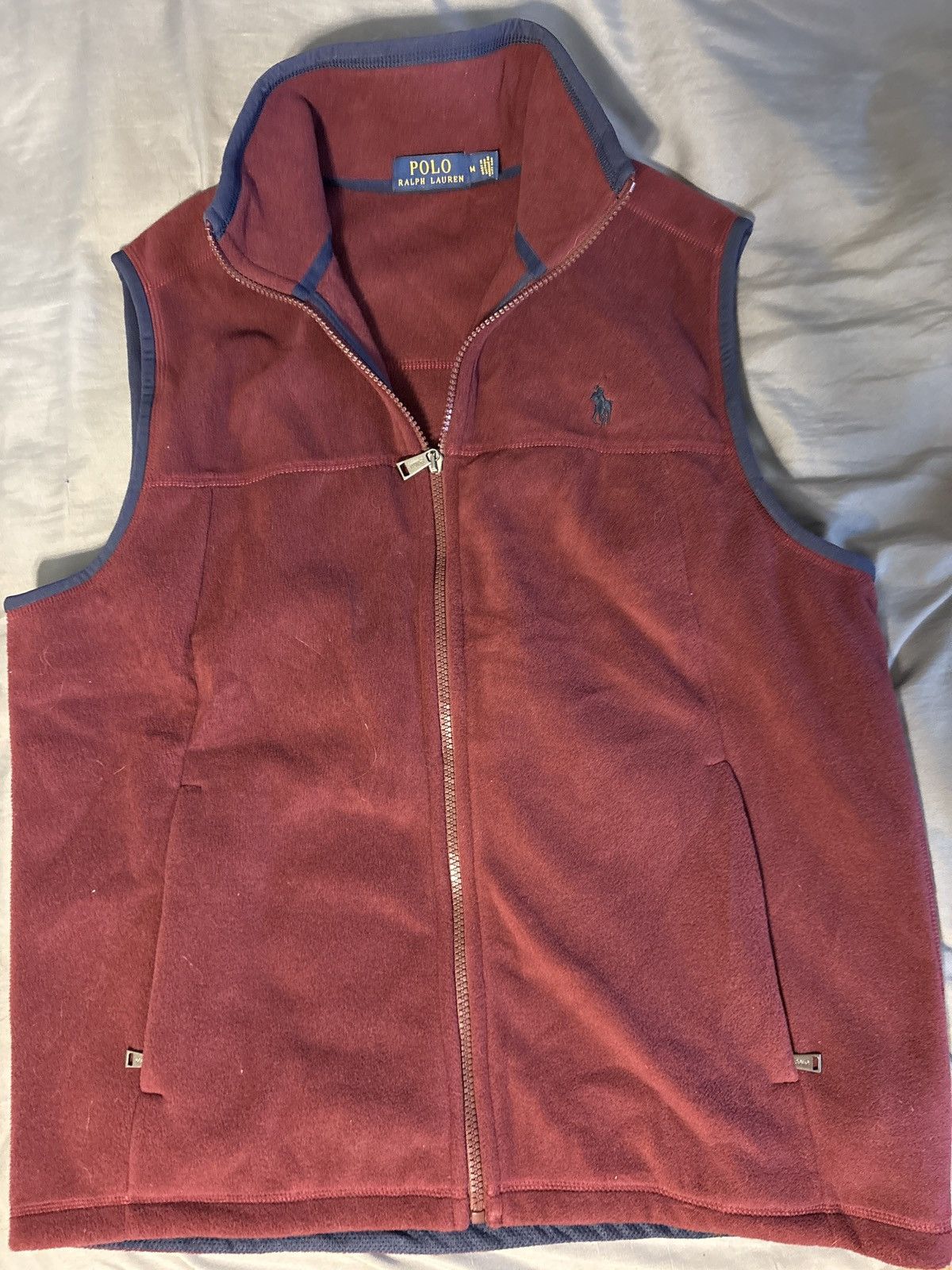 Polo Ralph Lauren Polo Ralph Lauren Vest Fleece Soft Shell Full-Zip Burgundy Size US M / EU 48-50 / 2 - 2 Thumbnail