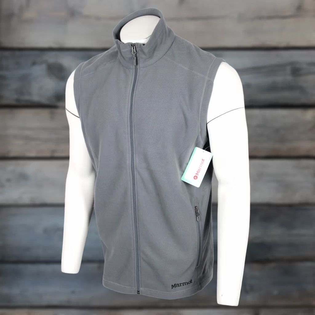 Marmot Marmot Men's Rocklin Fleece Vest Full Zip L Large Steel Onyx Gray Vest Size US L / EU 52-54 / 3 - 1 Thumbnail