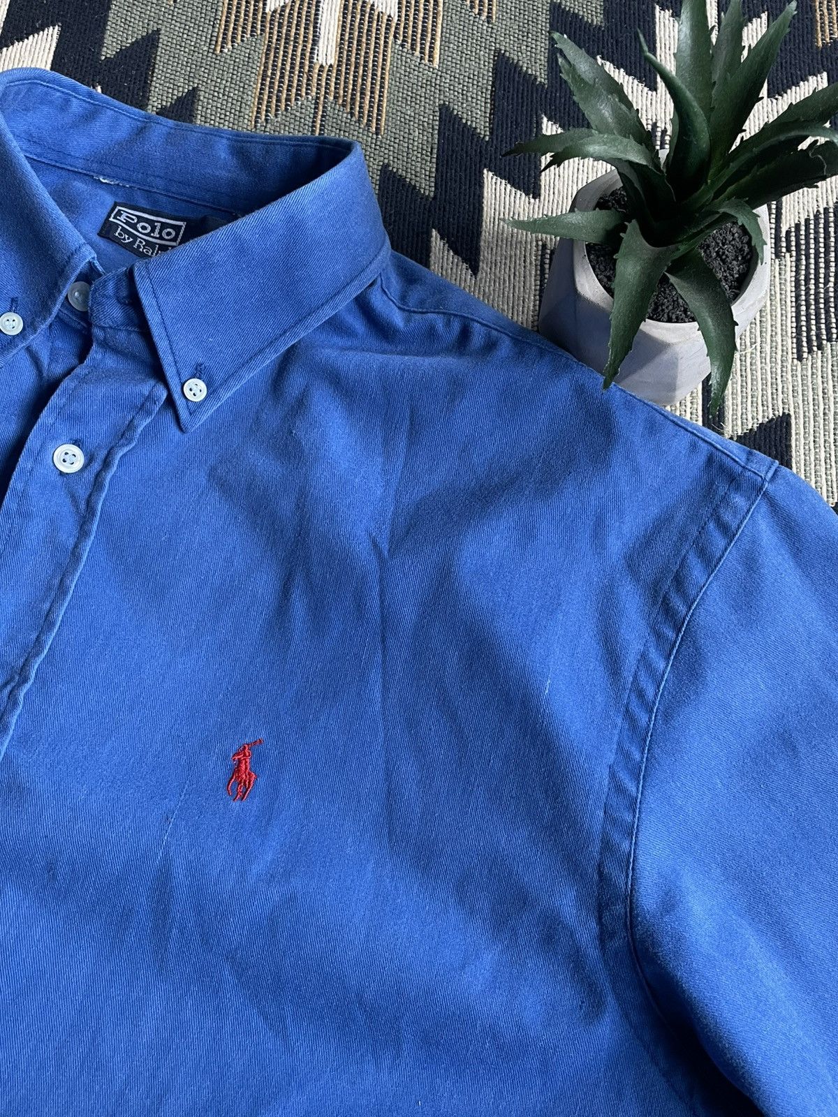 Polo Ralph Lauren × Vintage Vintage 90’s Polo Ralph Lauren USA Button Up Shirt Size US L / EU 52-54 / 3 - 7 Thumbnail