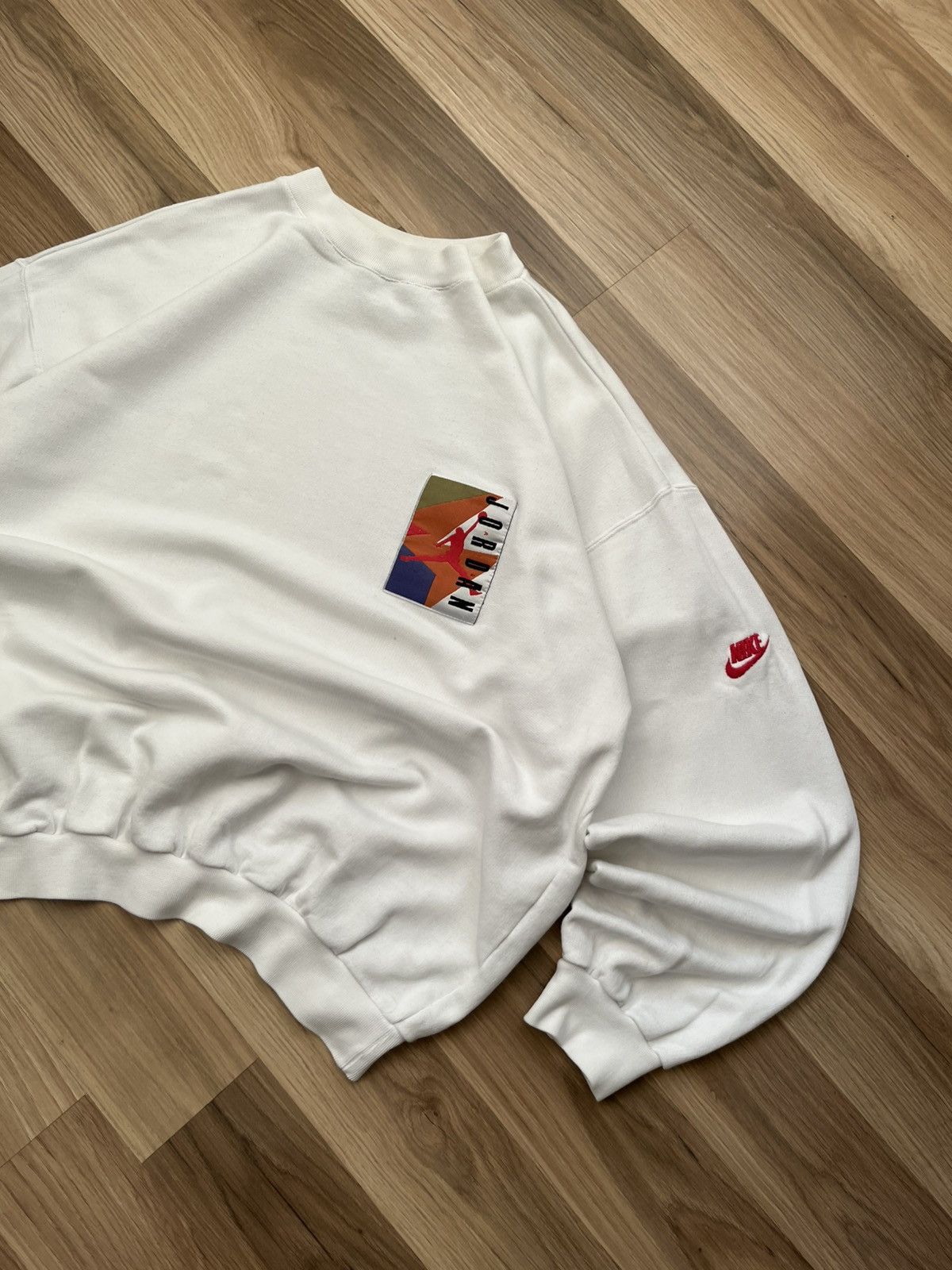 Nike 💥 Rare Vintage Hype Nike Jordan Sweatshirt Y2K Size US L / EU 52-54 / 3 - 3 Thumbnail