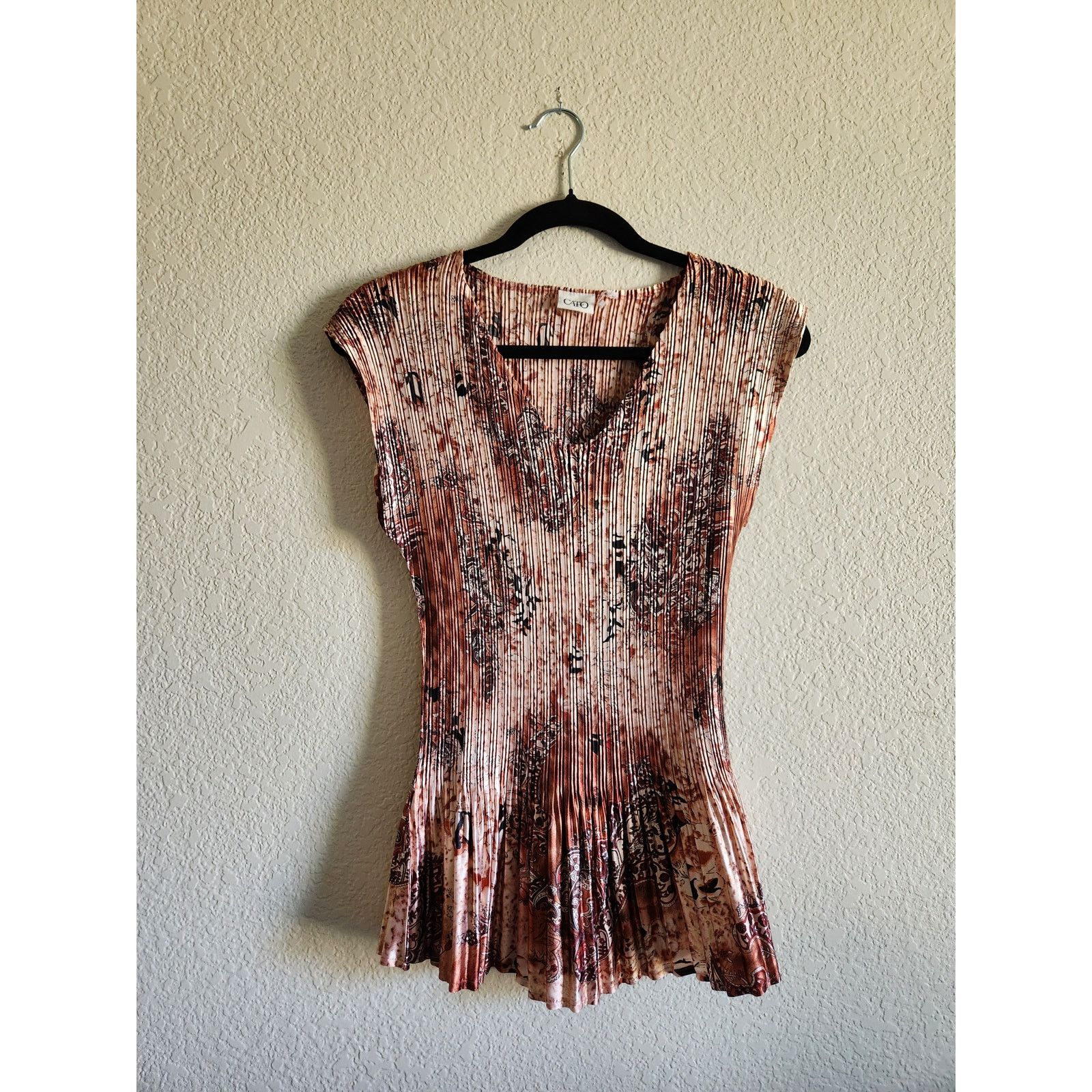 Other Y2k Cato Women's Stretch Deep V-Neck Top Size M / US 6-8 / IT 42-44 - 2 Thumbnail