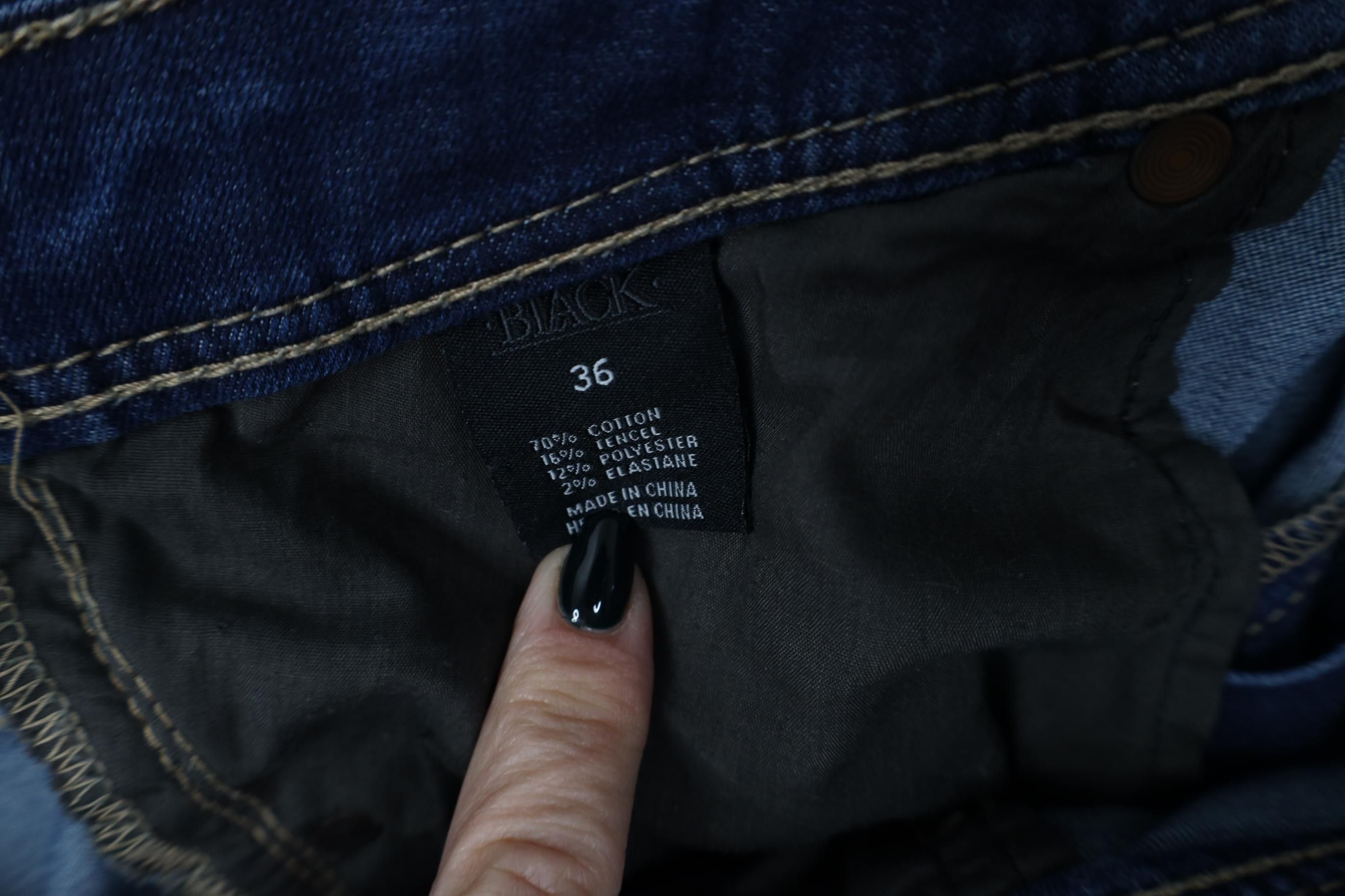 Vintage Buckle Black Fit No 76 Stretch Skinny Leg Denim Jeans Blue Size US 36 / EU 52 - 7 Thumbnail
