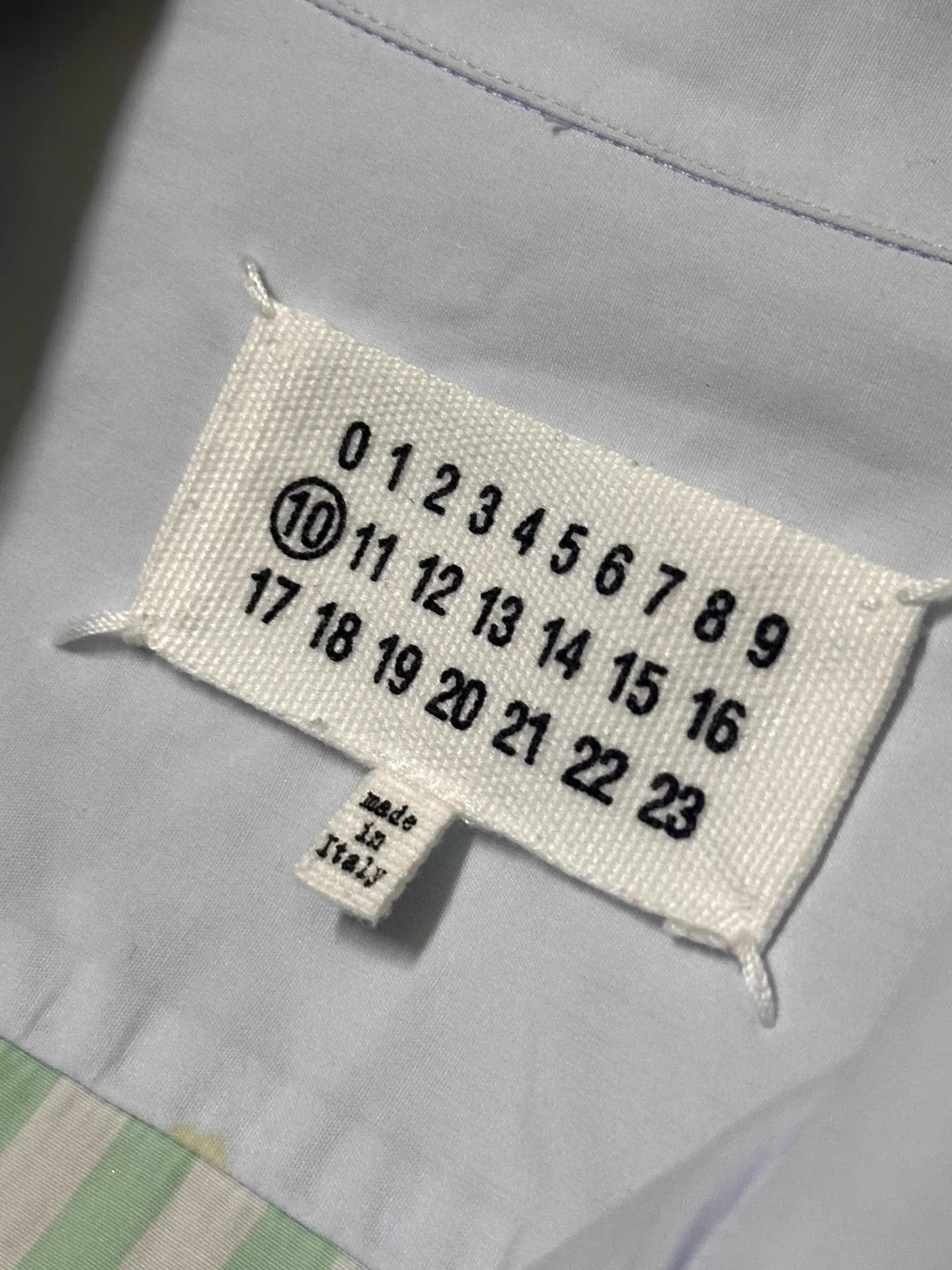 Maison Margiela Maison Margiela Cuban Collar Blue-White Striped Shirt Size US M / EU 48-50 / 2 - 5 Thumbnail
