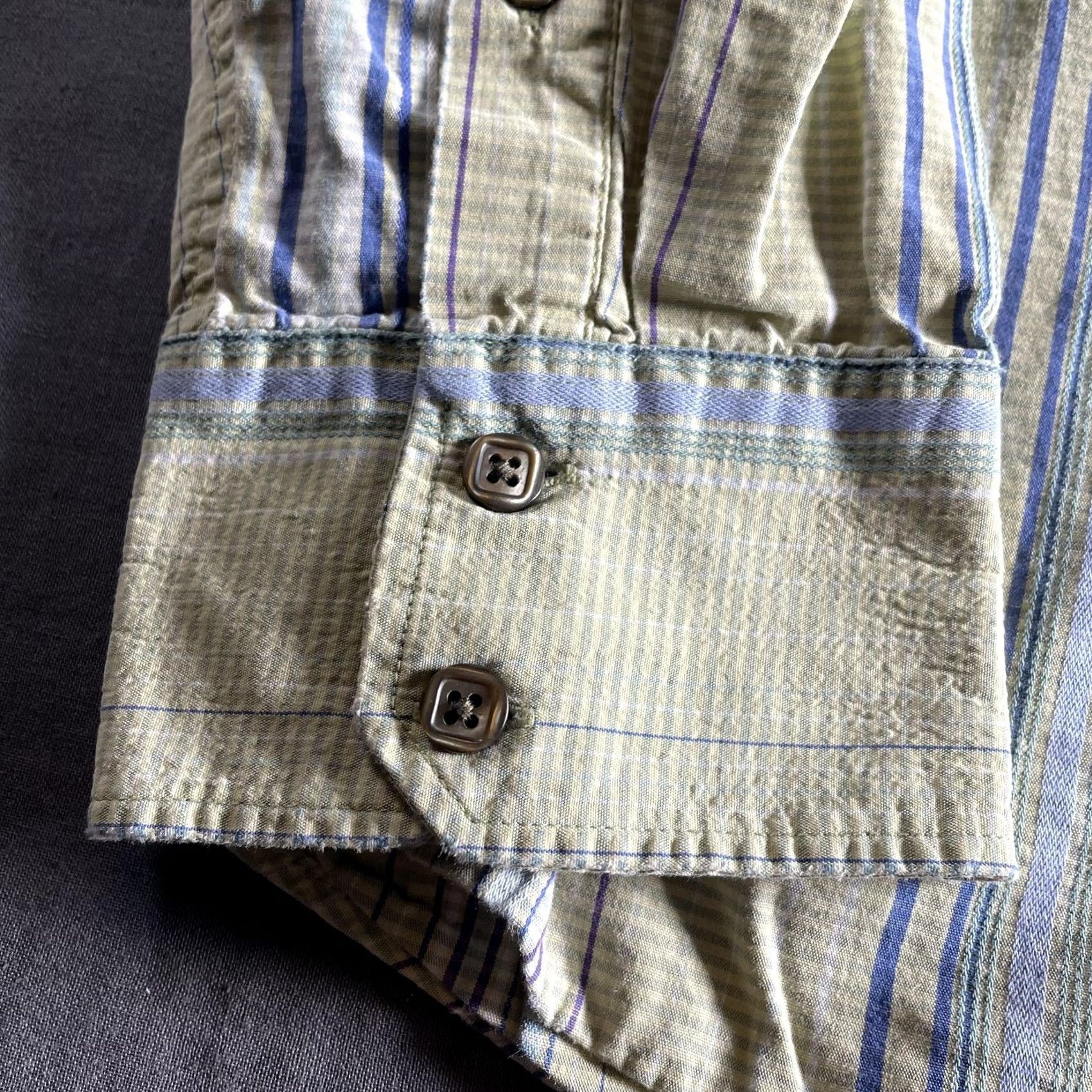 Vintage J. Garcia Shirt Mens XL Green Blue Striped Button Front 100% Cotton Casual Shirt Mens XL Green Blue Striped Button Front 100% Cotton Casual Size US XL / EU 56 / 4 - 3 Thumbnail
