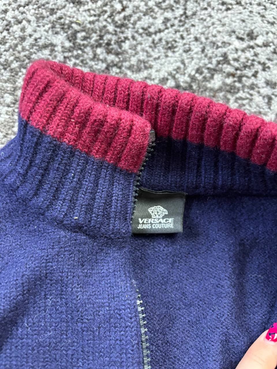Versace Jeans Couture × Vintage Vintage Versace Jeans Couture Wool Sweater Size US S / EU 44-46 / 1 - 5 Thumbnail