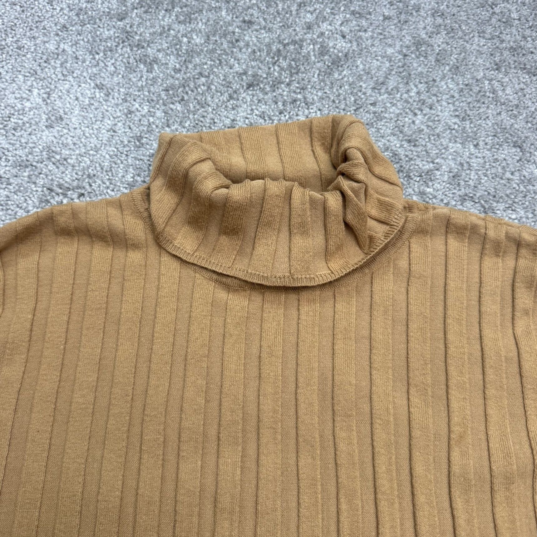 Talbots Talbots Knit Turtleneck Sweater Women M Camel Brown Ribbed Pullover Solid 90s Autumn Winter Mens Womens Size M / US 6-8 / IT 42-44 - 3 Thumbnail