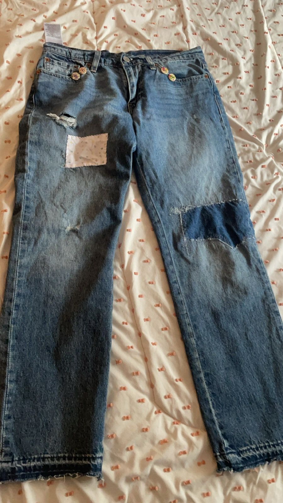 Levi's × Vintage Patchwork grunge vintage Levi’s Size 29" - 1 Thumbnail