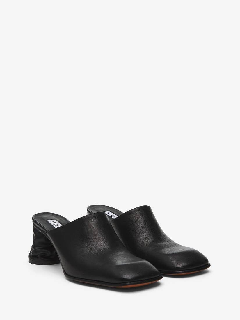 Alexander McQueen o1w1db10925 Crush Mule in Black Size US 11 / IT 41 - 2 Thumbnail