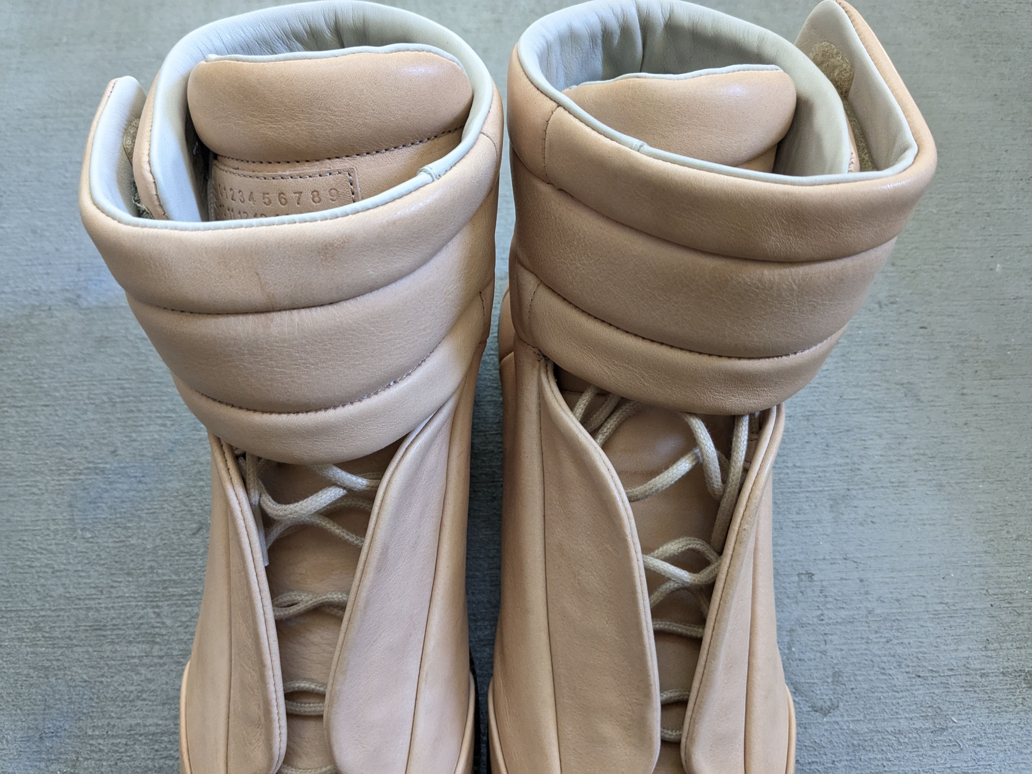 Maison Margiela Maison Margiela Future Nude Beige 14 47 Leather High Top Size US 14 / EU 47 - 3 Thumbnail