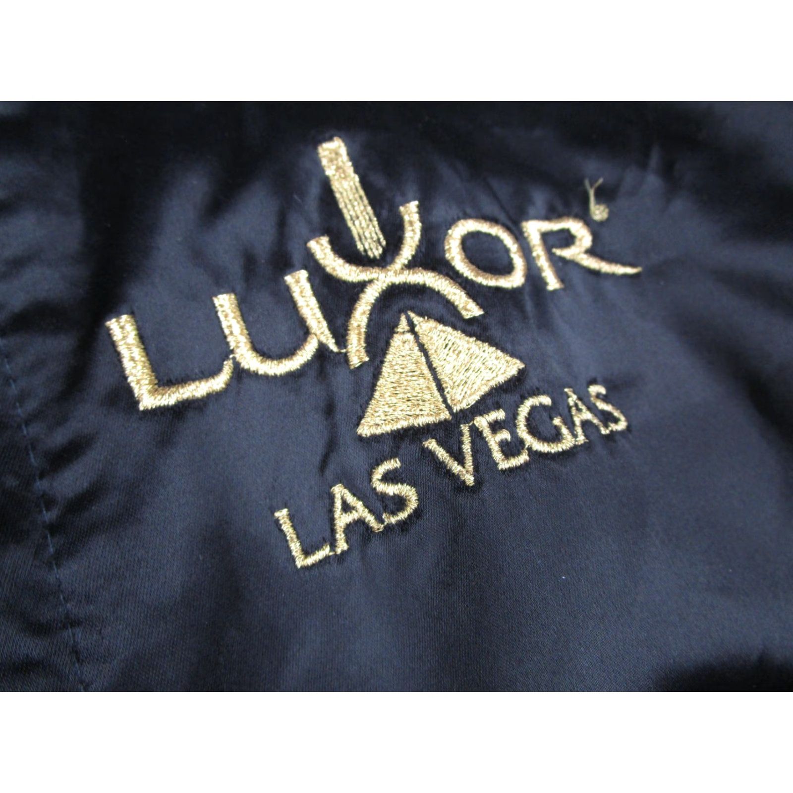 Logo 7 VINTAGE Luxor Las Vegas Bomber Jacket Mens Medium Black Satin Logo Front & Back Embroidered 90s Casual Mens Size US M / EU 48-50 / 2 - 6 Thumbnail