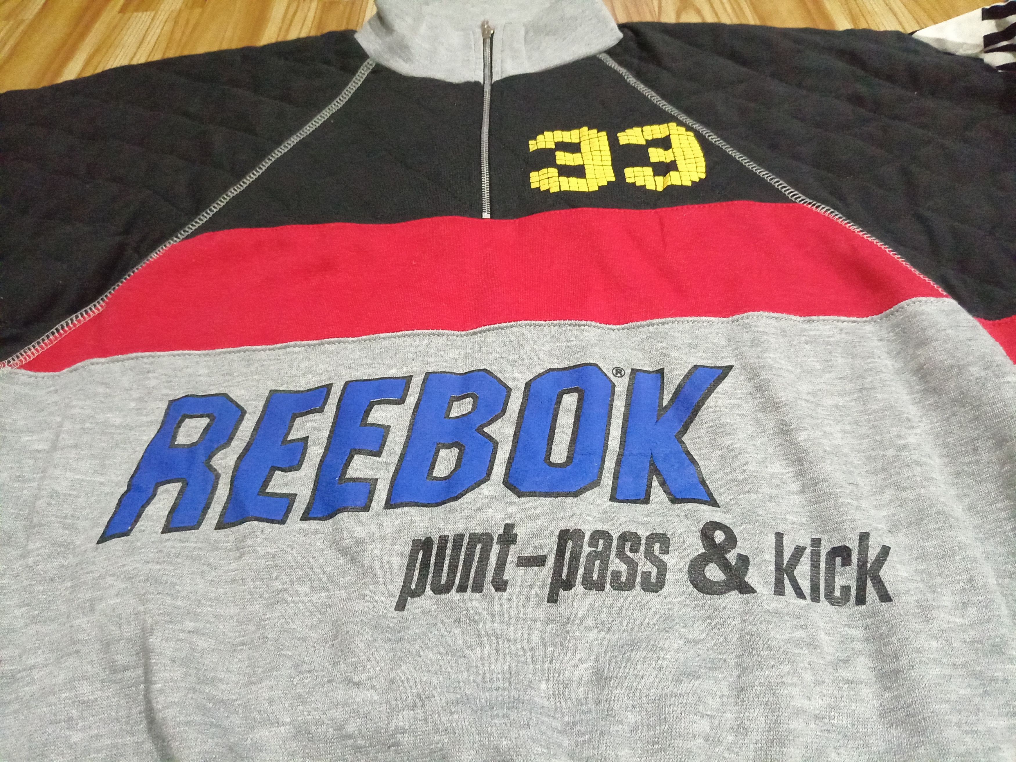 Reebok × Vintage Vintage Sweatshirt Reebok Multicolours big logo Size US L / EU 52-54 / 3 - 2 Thumbnail