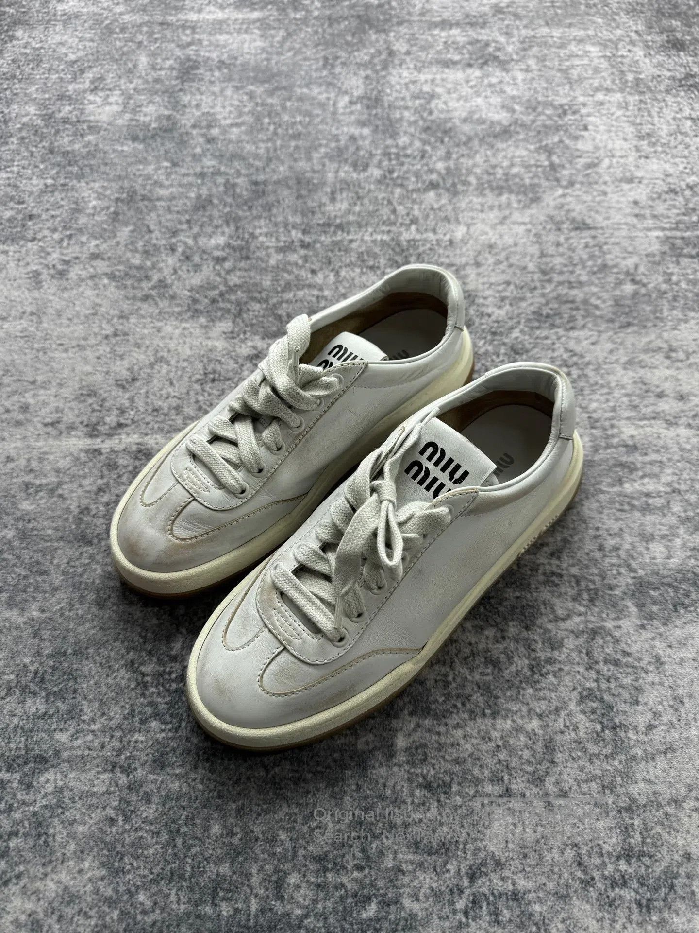 Miu Miu Miu Miu Distressed Deutsche Training Shoes Dirty Shoes| Size US 8 / IT 38 - 1 Thumbnail