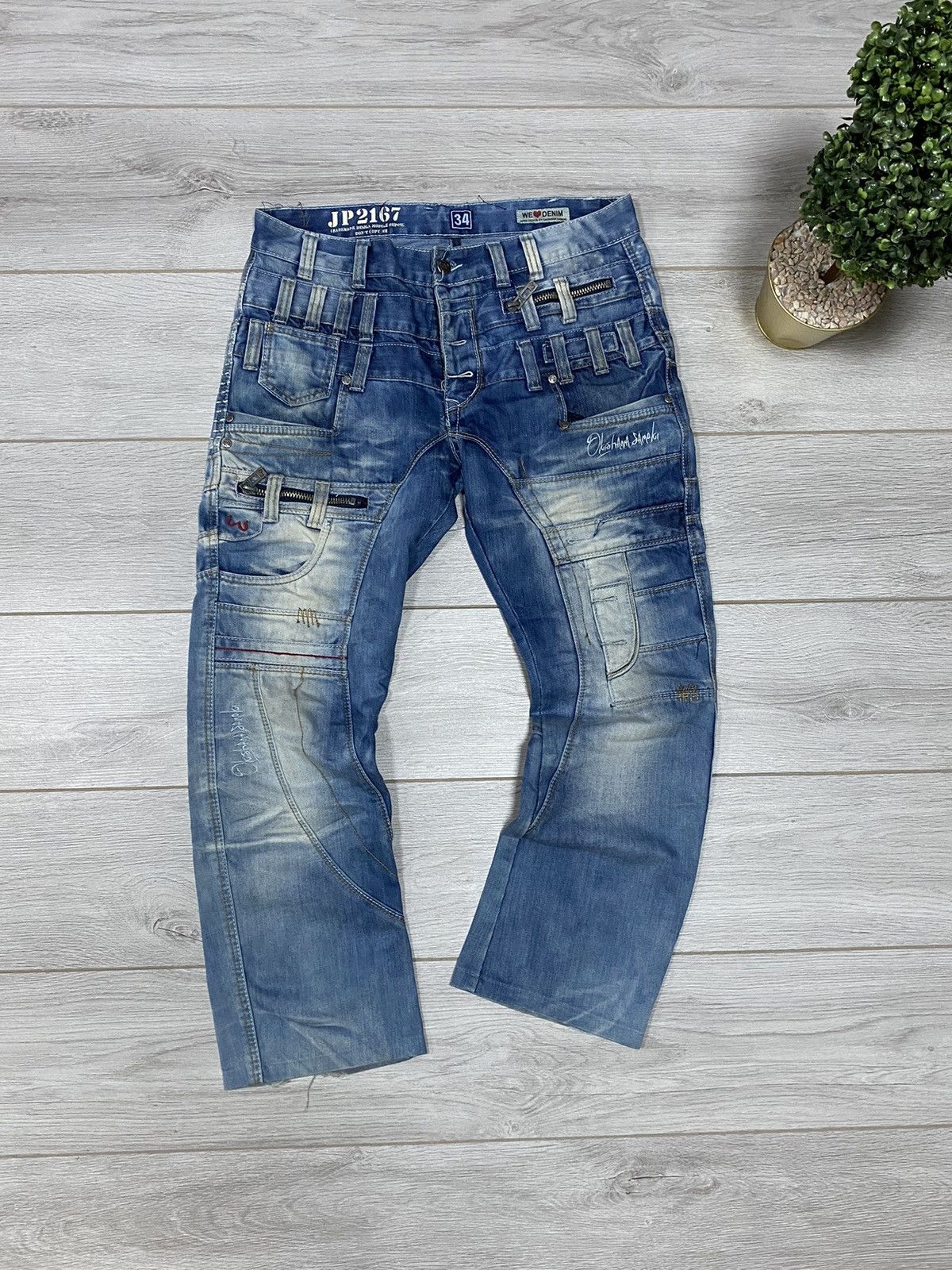 Vintage Japrag denim Okishana Samoki vintage patch work jeans Size US 34 / EU 50 - 1 Thumbnail