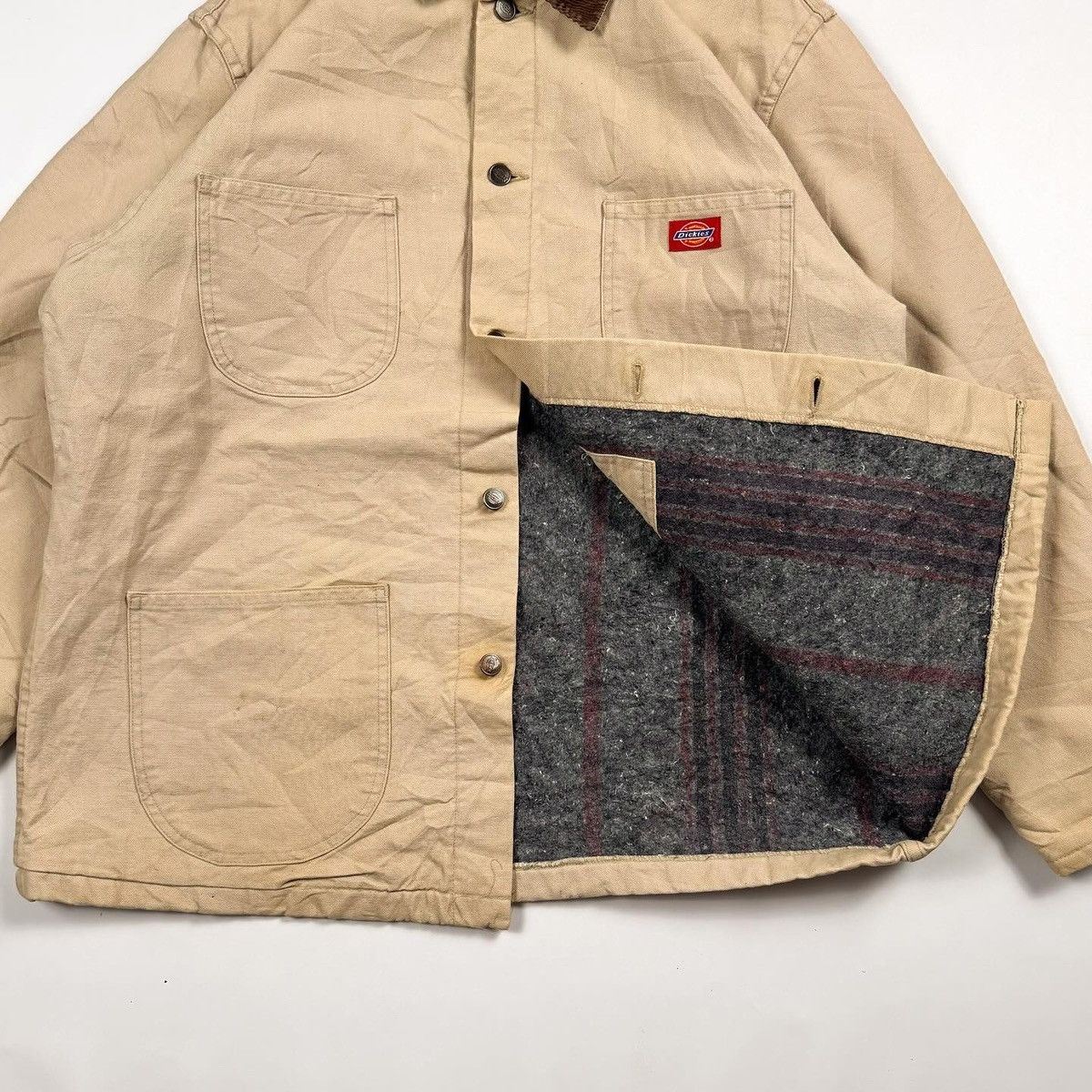 Dickies Vintage Dickies Chore Jacket Beige Size US L / EU 52-54 / 3 - 5 Thumbnail
