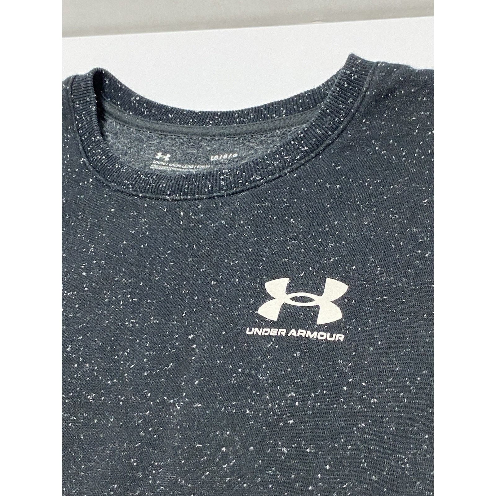 Under Armour Under Armour Speckled Athletic Crewneck Sz Large Black Size US L / EU 52-54 / 3 - 1 Thumbnail