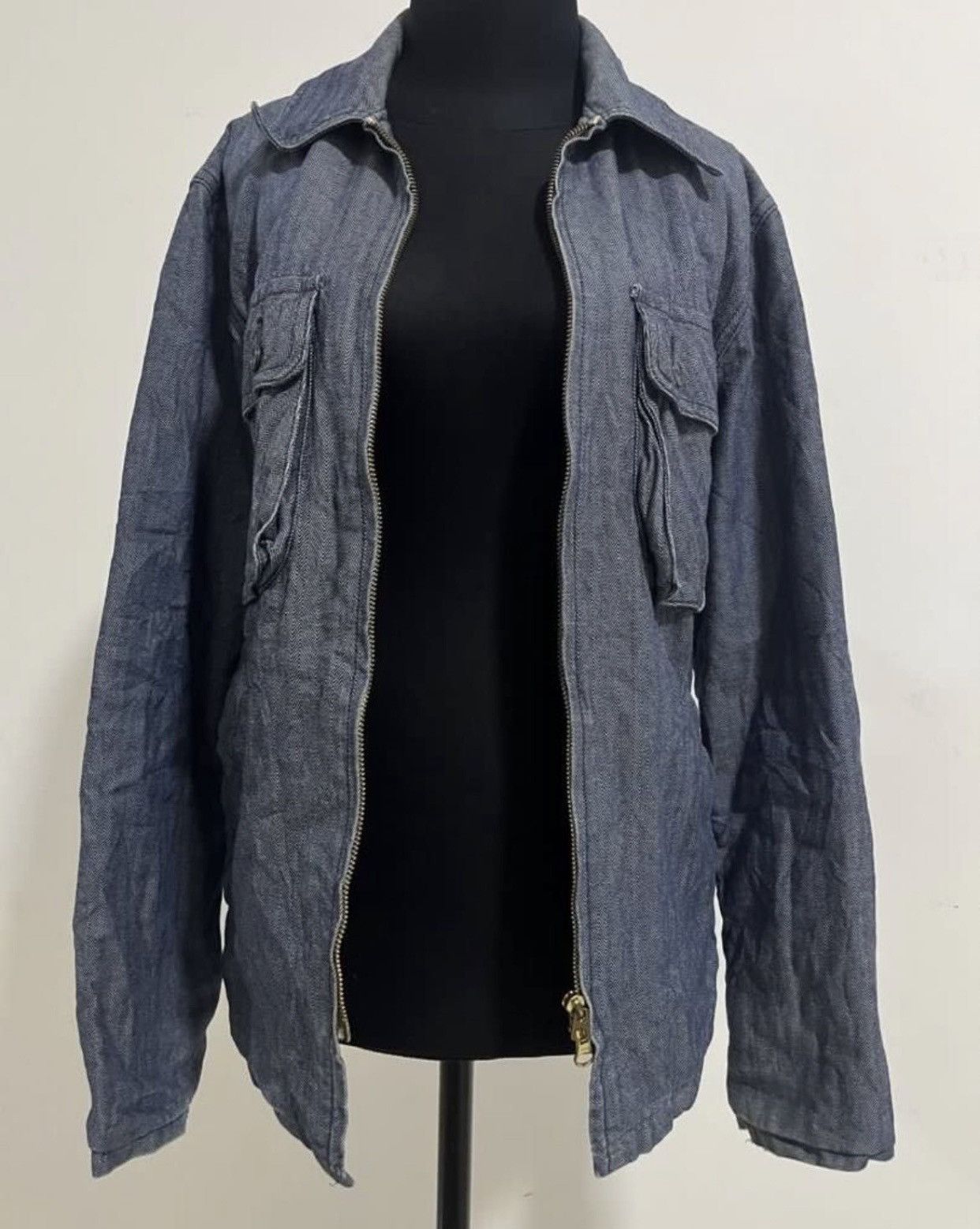 Warehouse Fire 🔥 FULL COUNT denim jacket double pocket heavy jacket Size US L / EU 52-54 / 3 - 2 Thumbnail