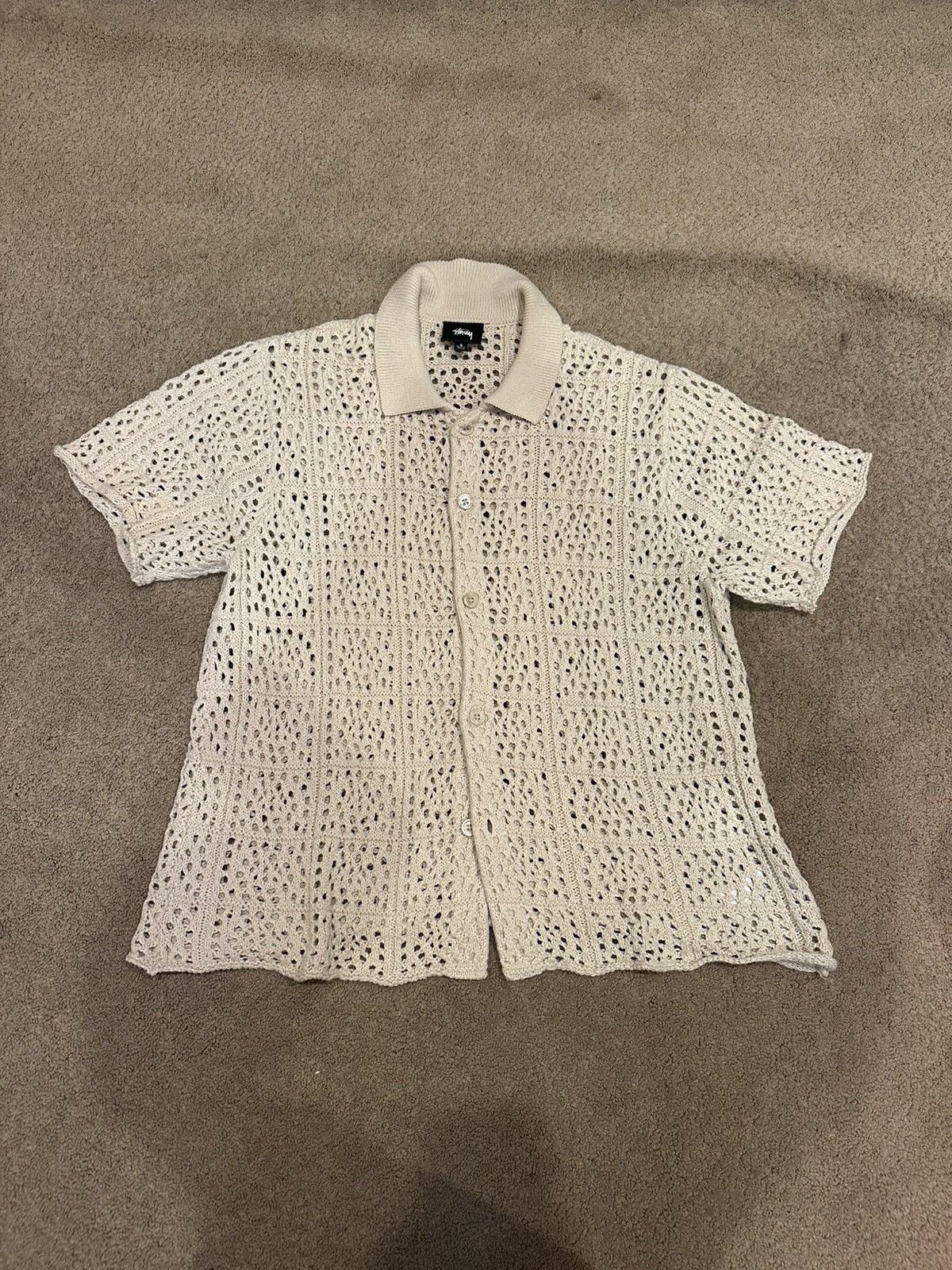 Stussy Crochet Shirt | Grailed