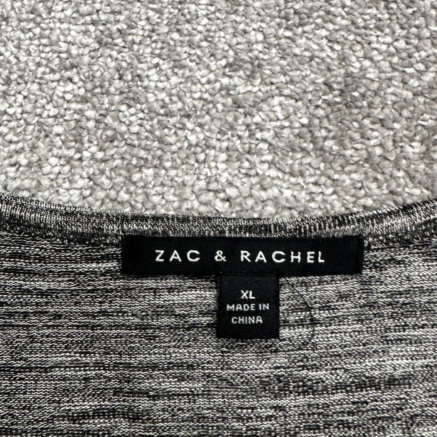Vintage Zac & Rachel Sweater Pullover Womens XL Gray Round Neck Lightweight Stretch Knit Size XL / US 12-14 / IT 48-50 - 6 Thumbnail