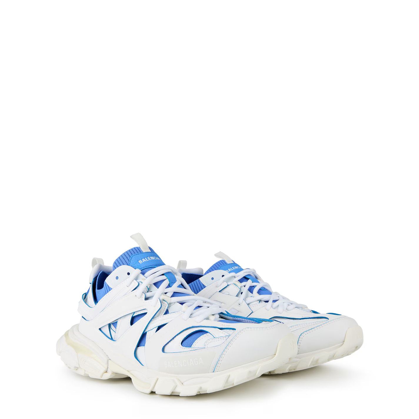 Balenciaga o1g2r1mq0226 Track Sock Trainers In White/Blue Size US 10 / EU 43 - 4 Thumbnail