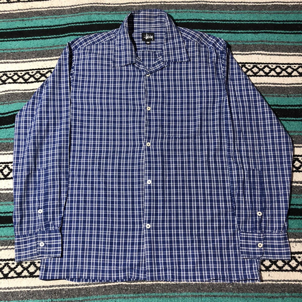 Vintage Stussy Checkered Cotton Shirt